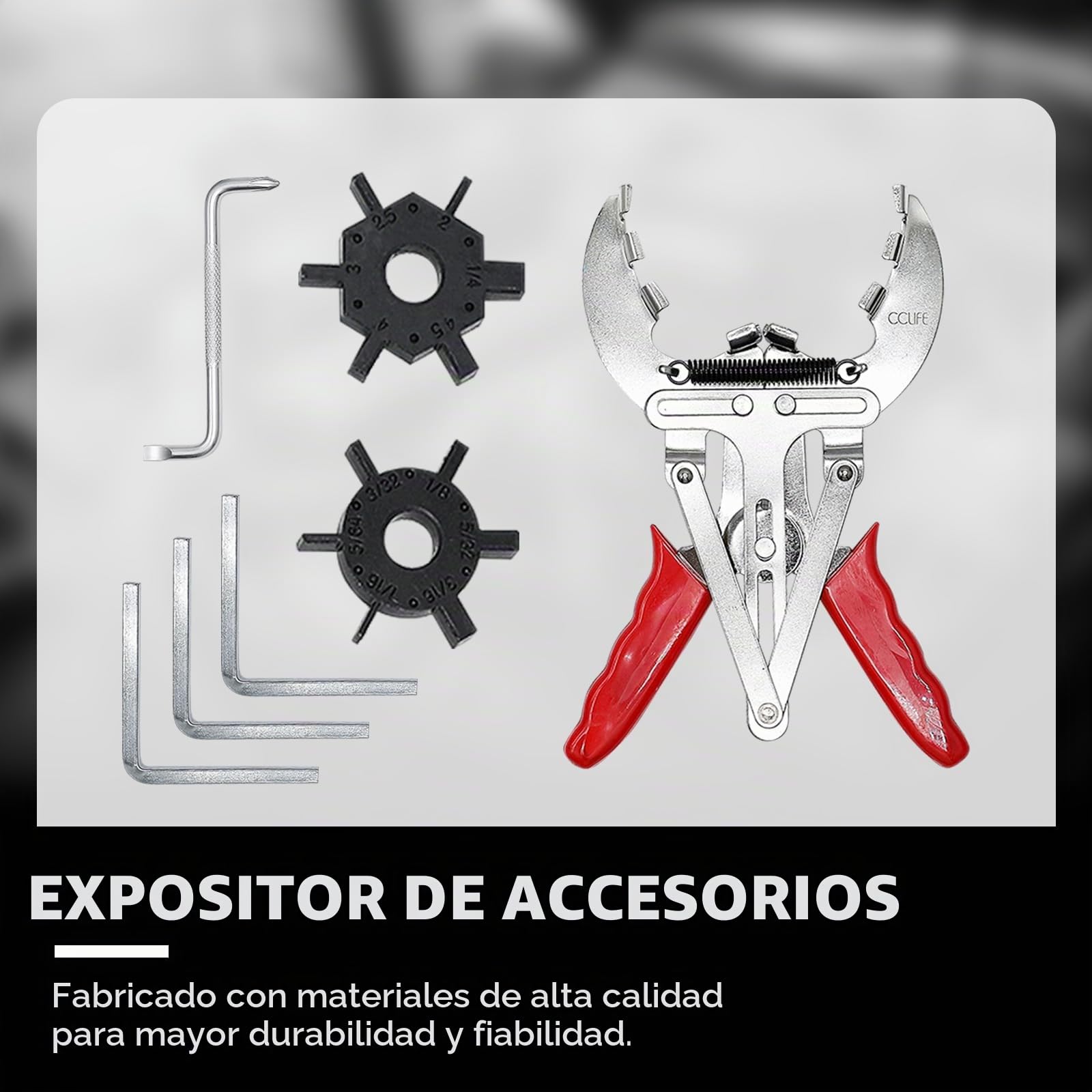 CCLIFE Compresor aros pistón útil para ceñir y segmentar aros de pistones