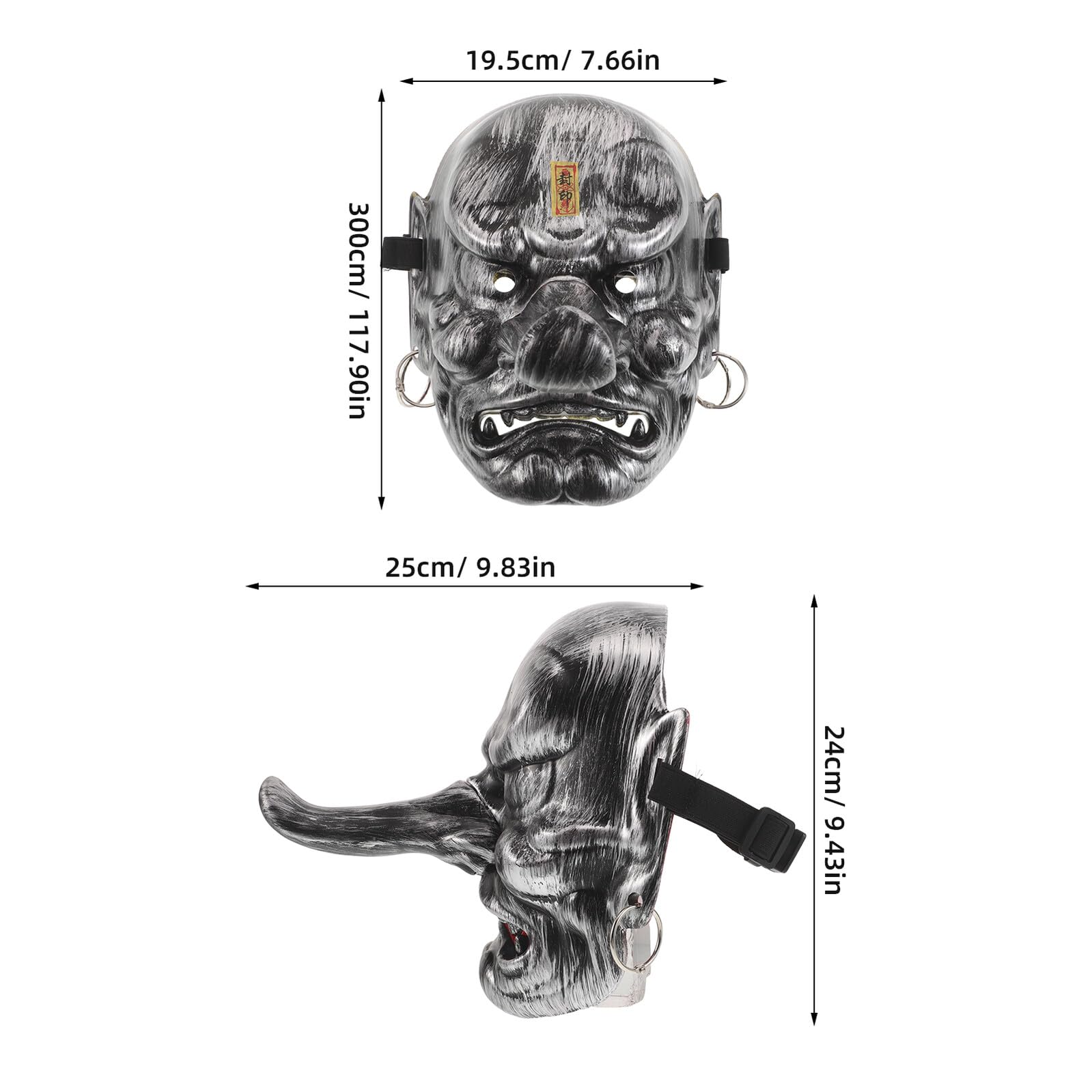 Maschera Tradizionale Giapponese Tengu da Demone Maschera Completa da Cosplay Leggera per Halloween Decorazione Samurai Realistica per Eventi Teatrali e Collezionisti
