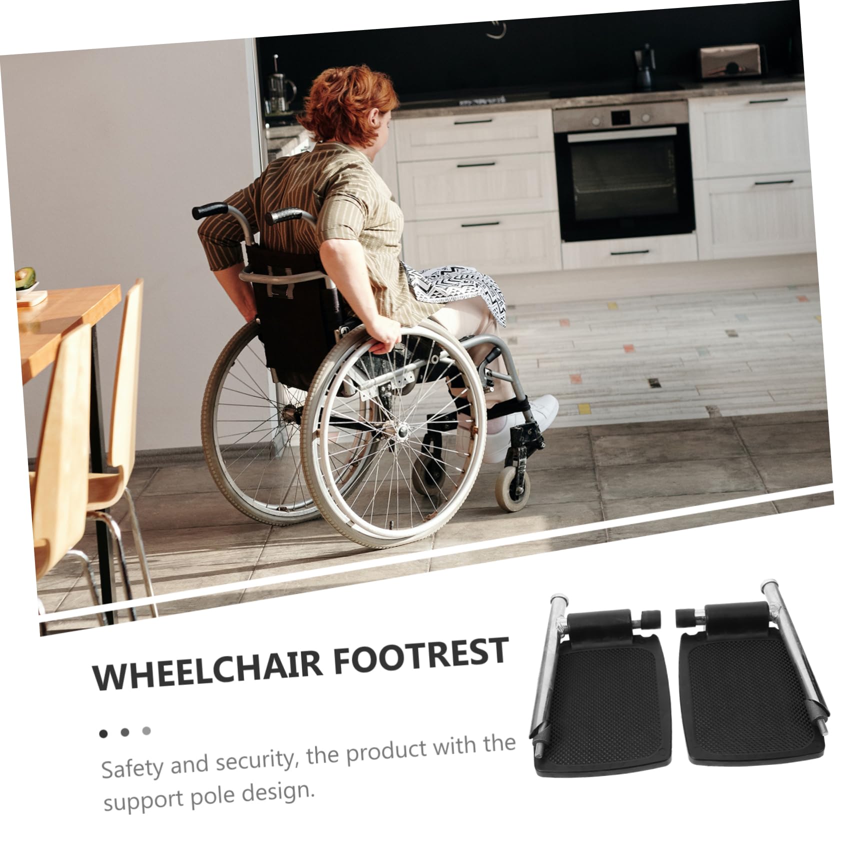 Reposapiés De Reemplazo Para Silla De Ruedas Pedales Resistentes De Metal De Reposapiés Para Silla De Ruedas Adecuados Para Pacientes y Personas Mayores