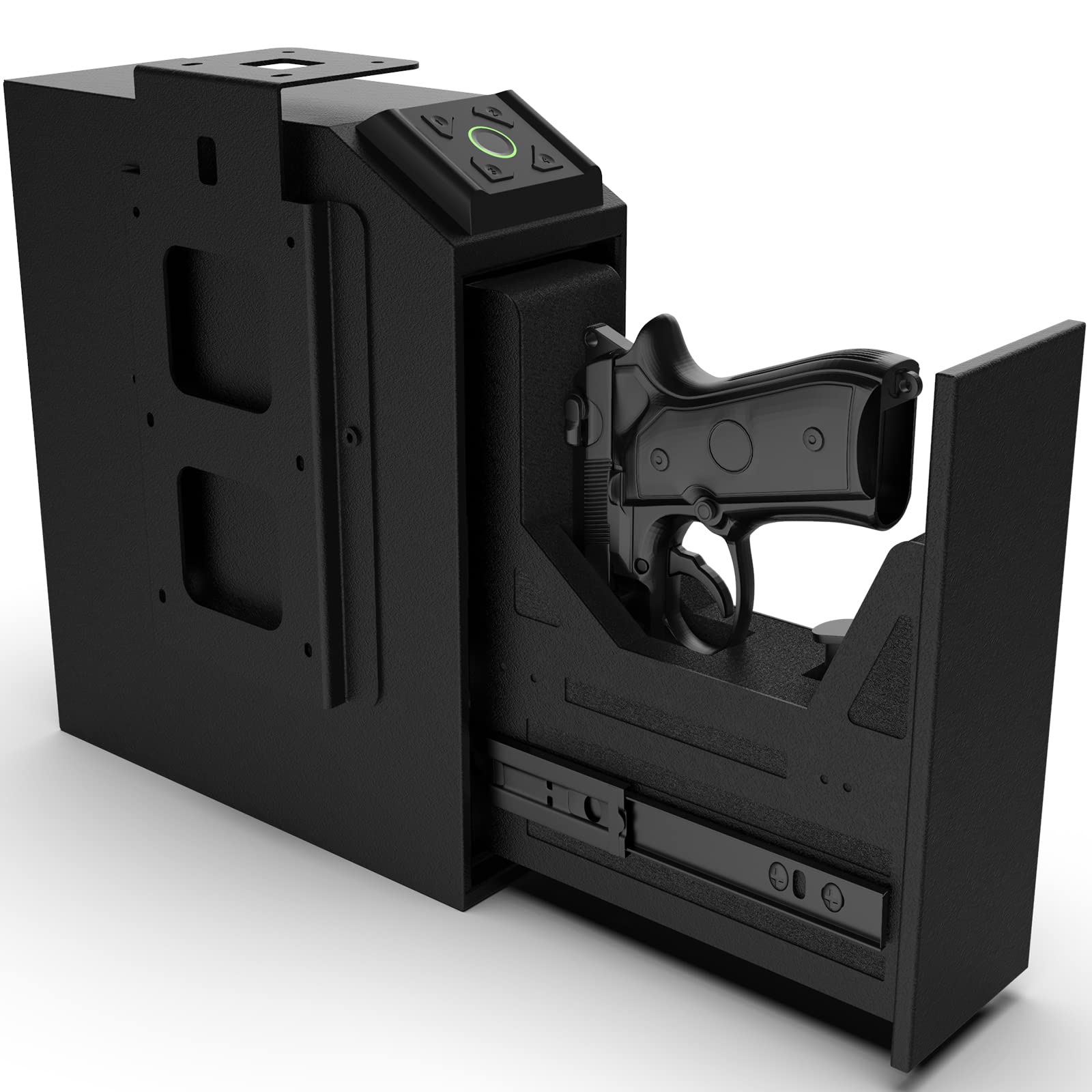 Buy Safes for Pistols Quick Access Hand Biometric ed Safe Slider Single Lock Box for Nightstand