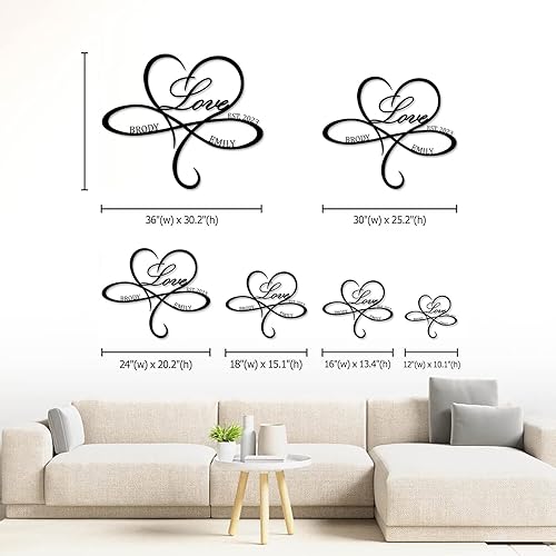 Miniatura 7 de Personalized Infinity Sign with Name - Custom Infinity Metal Sign - Name Signs - Wall Decor - Personalized Gift for Couples,Anniversary,Wedding