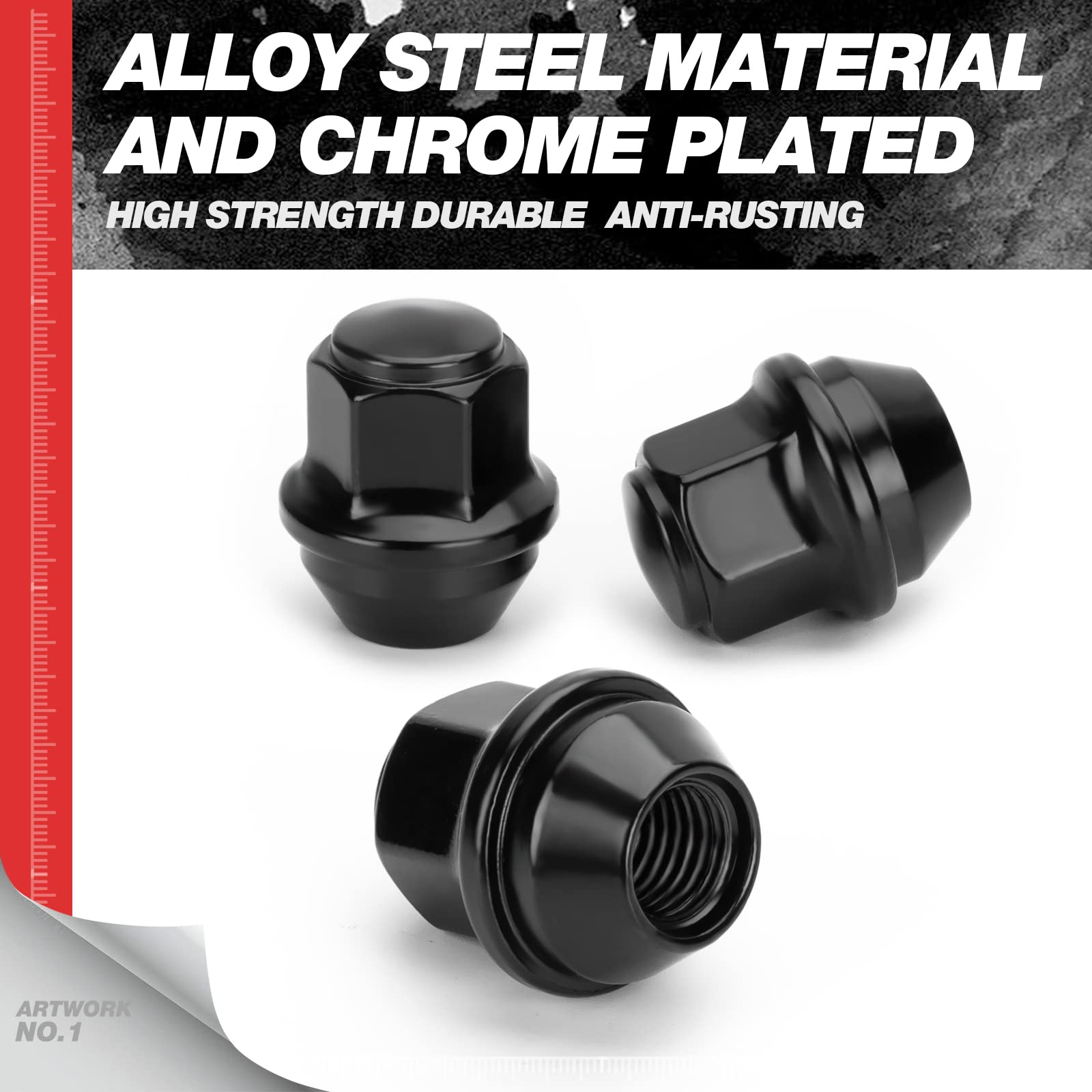 Tuercas De Rueda Cromadas M12x1.5 Para Ford - 20 Unidades, Estilo Bellota, SW19, Compatibles Con Fiesta, Focus, Etc.