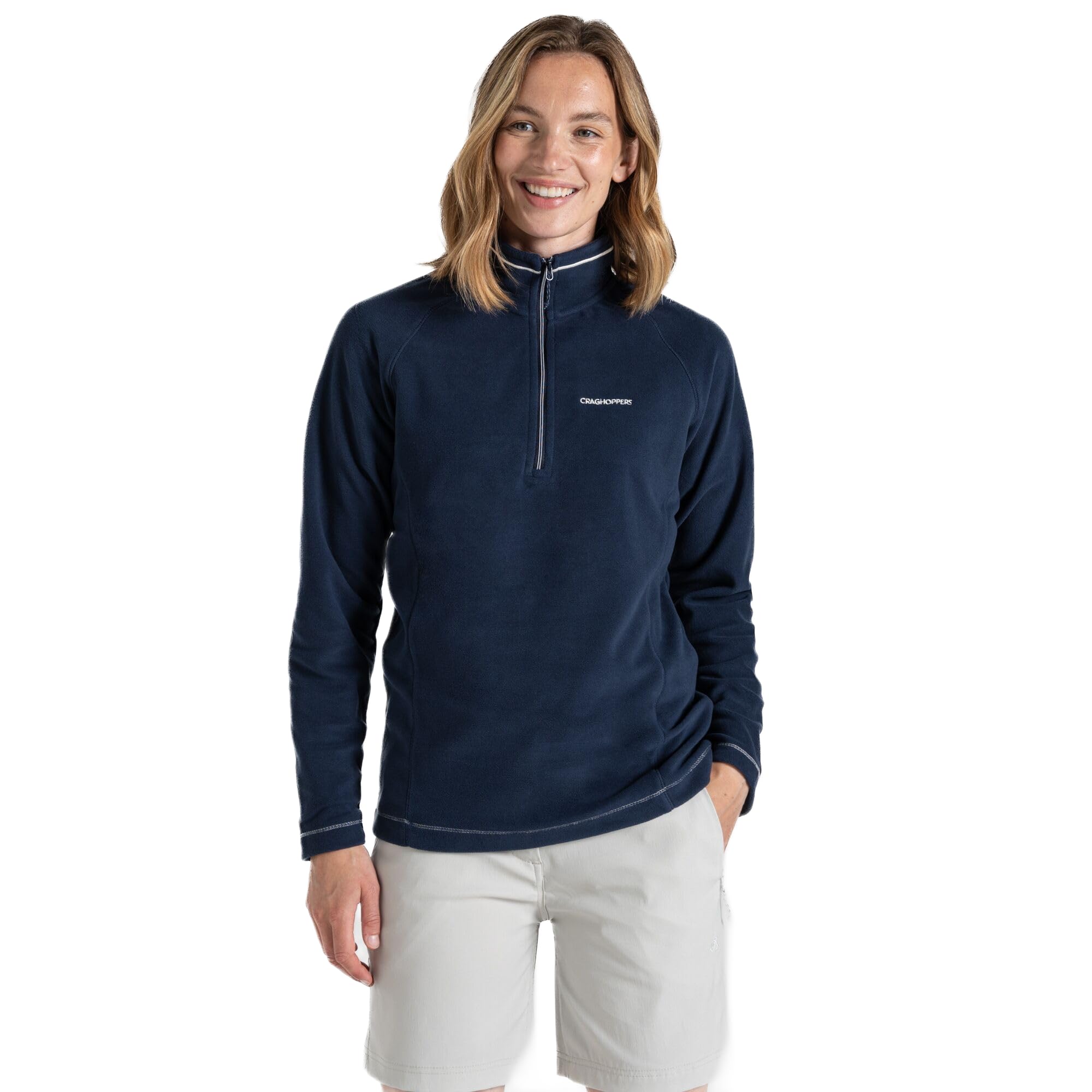 Craghoppers Womens Miska VI Half Zip Fleece Insulating Lightweight Layer Top Blue Navy
