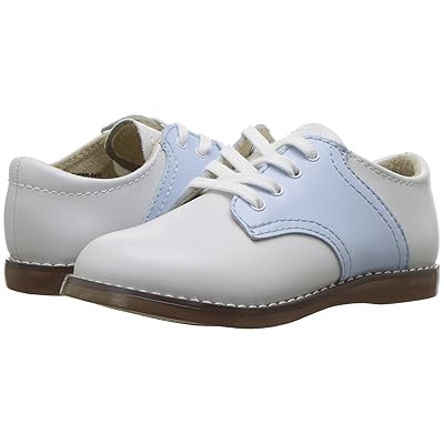 FootMates Cheer 3 (Infant/Toddler/Little Kid) Kids Shoes White/Light Blue
