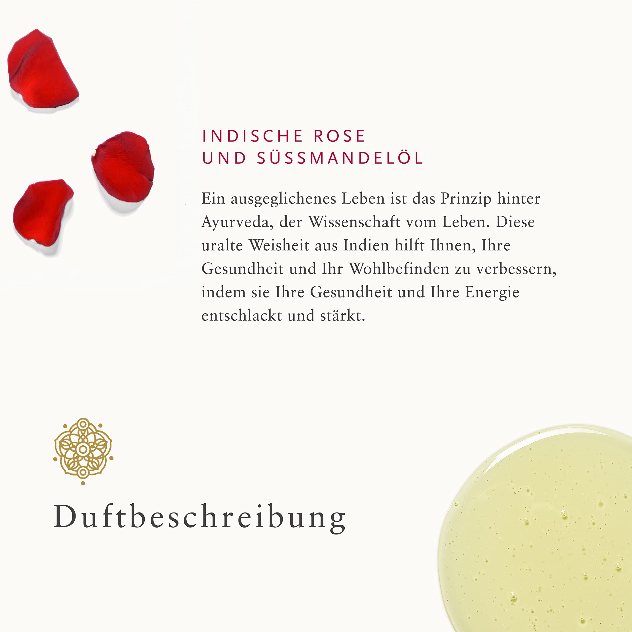 ITUALS Geschenkset für Frauen von The Ritual of Ayurveda, Größe M – Mit Indischer Rose und Süßmandelöl – Beruhigt und Nährt