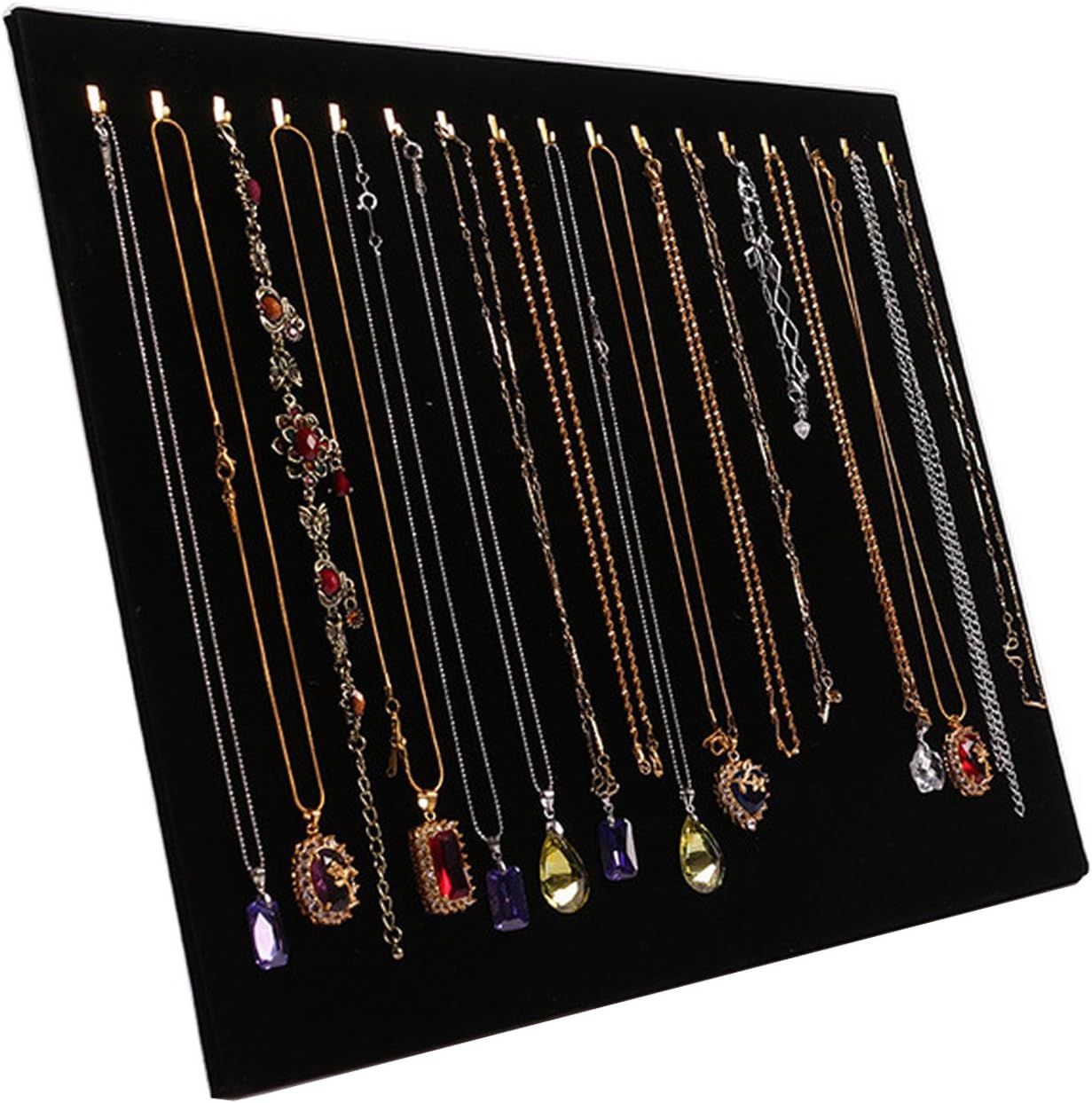 Tinsow 17 Hook Necklace Display Stand Jewelry Tray Necklace Organizer 1PCS