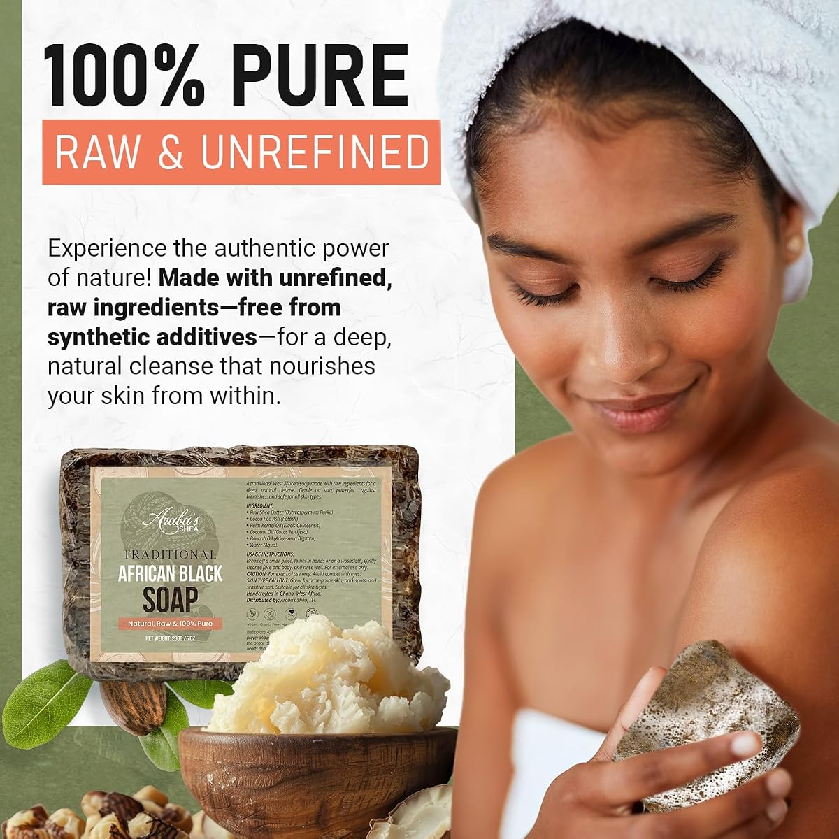 African Black Soap Bathroom Deep-Cleaner Kit view 2