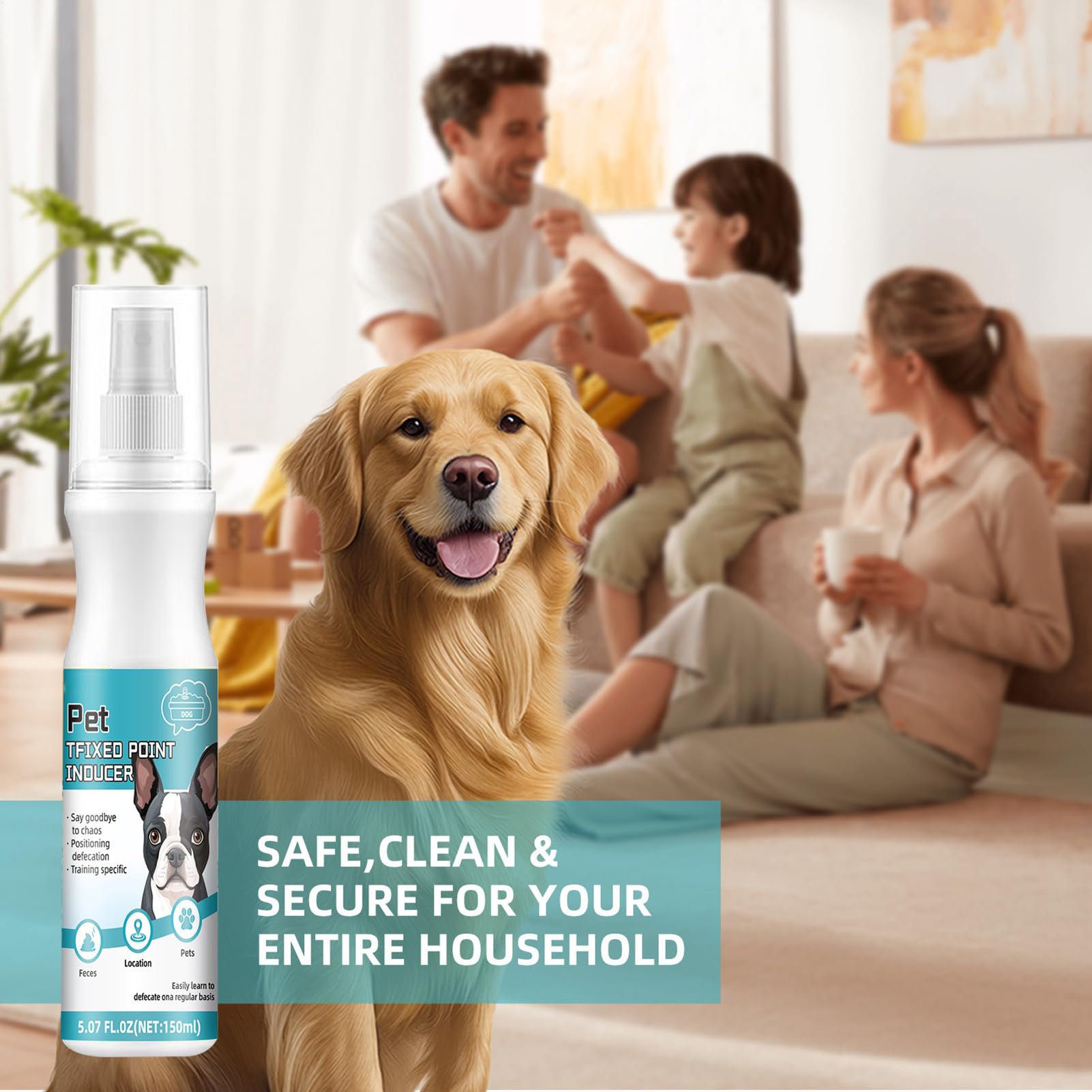 Spray d'apprentissage de la propreté – Spray attractif d'urine pour chien, aide à l'apprentissage de la propreté des chiots | Formule inodore de 150 ml pour une utilisation en intérieur et en