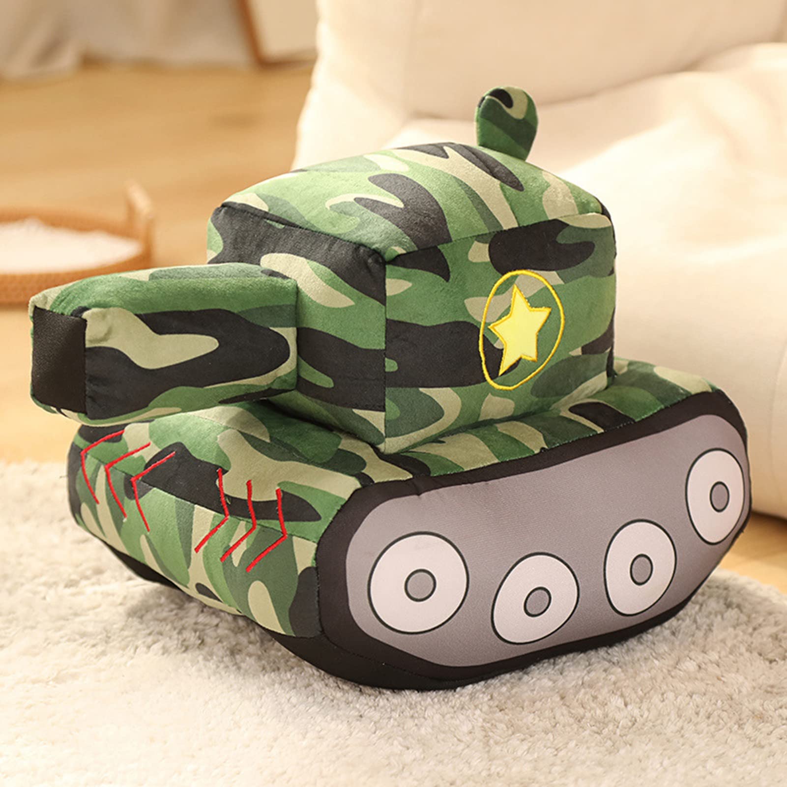 Tank Plush Toys Camouflage Tank Stuffed Animals for Boys Girls, Cute Tank Plushies Soft Throw Pillows Chic Sleeping Pillows Funny Gifts for Teens M