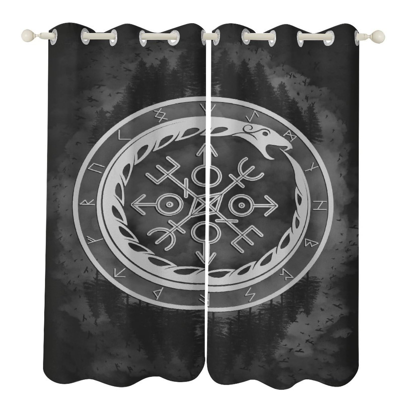 Rideau occultant anti-bruit Vegvisir contre le froid et la lumière