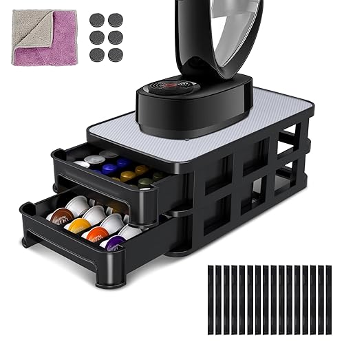 Immagine del prodotto Masthome Portacapsule, Portacapsule Caffè con 2 Cassetti, Portacaffè con 16 Divisori, Capacità Regolabile, Adatto per Dolce Gusto, Nespresso Vertuo, Tassimo
