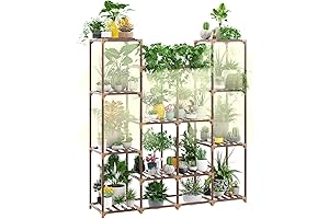 Wood Grow Cabinet Stand With LED Grow Light and Hygrometer For Indoor Plants