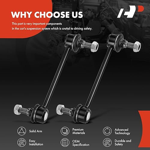 Miniatura 6 de A-Premium 2 eslabones de barra estabilizadora delantera, compatibles con Ford Fusion 2010-2012, Lincoln MKZ 2009-2012, Mercury Milan 2010-2011