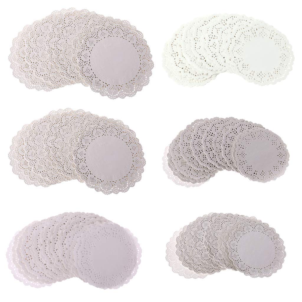 Tovagliette Runner da Tavola, 200 Pezzi Sottobicchieri Rotondi in Carta di Pizzo Sottobicchieri Tovagliette Matrimonio Evento Festa Bomboniere 12" 30 cm Decorazioni Cucina (3.5")