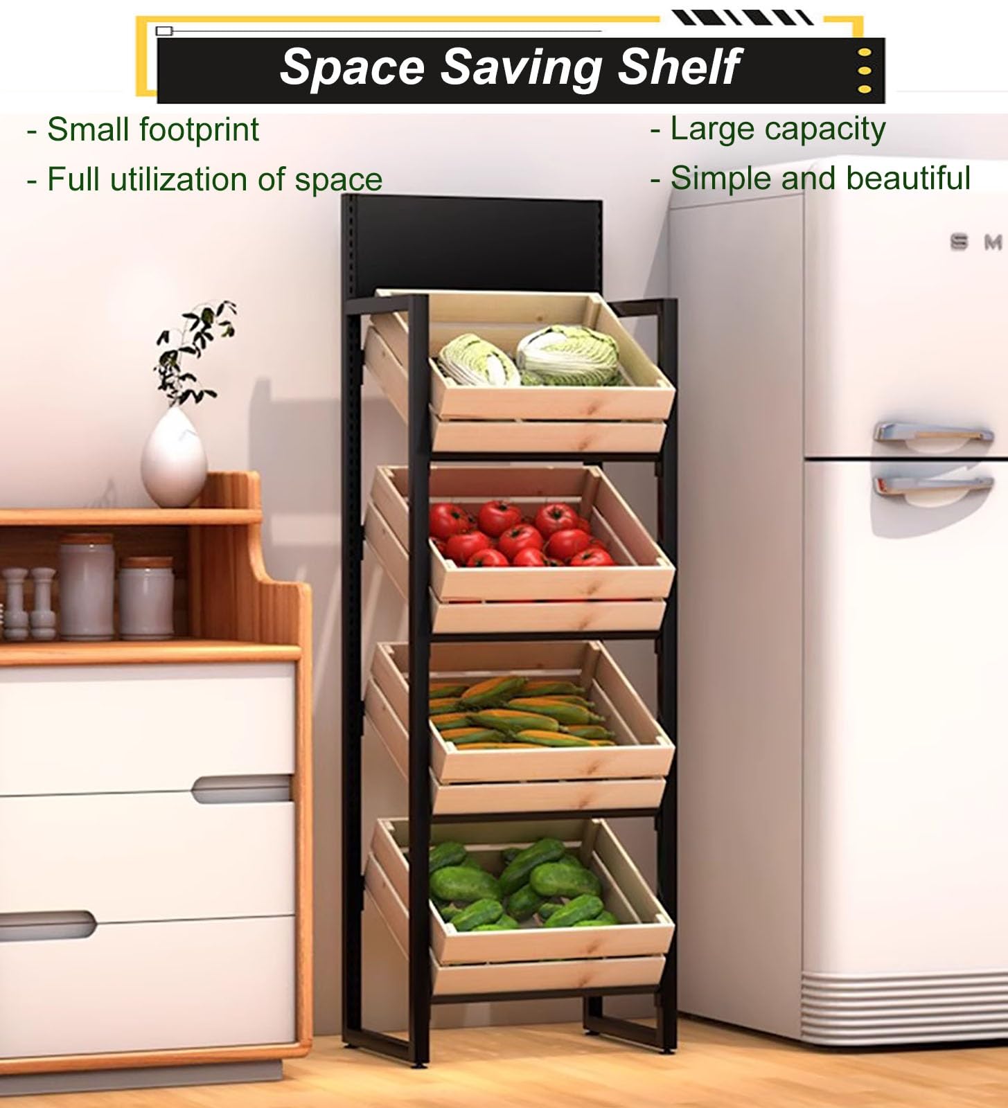 Cesto In Salice Per Pane E Frutta - Espositore Da Cucina Per Verdure, Patate O Display Per Negozio - Foto 3