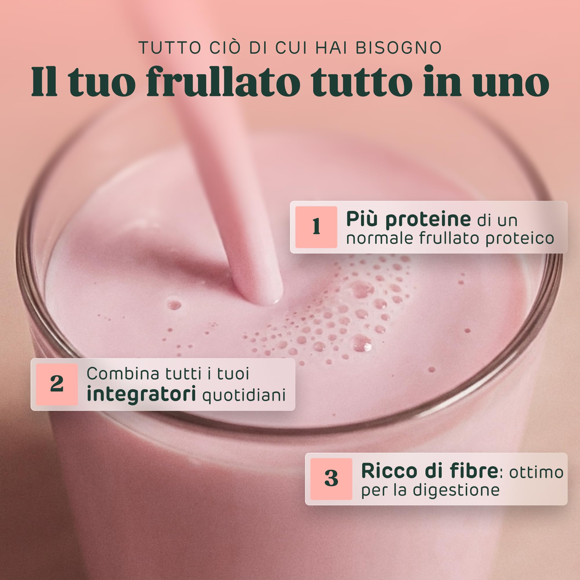 Saturo Pasto Sostitutivo Frullato Gusto Strawberry | 36 g di proteine & senza zucchero | 400 kcal | Vegano | Pasto Bevibile con Nutrienti Essenziali | Fragola | 6 x 400 ml