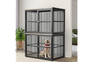 43" Stackable Dog Kennel with Double Rooms