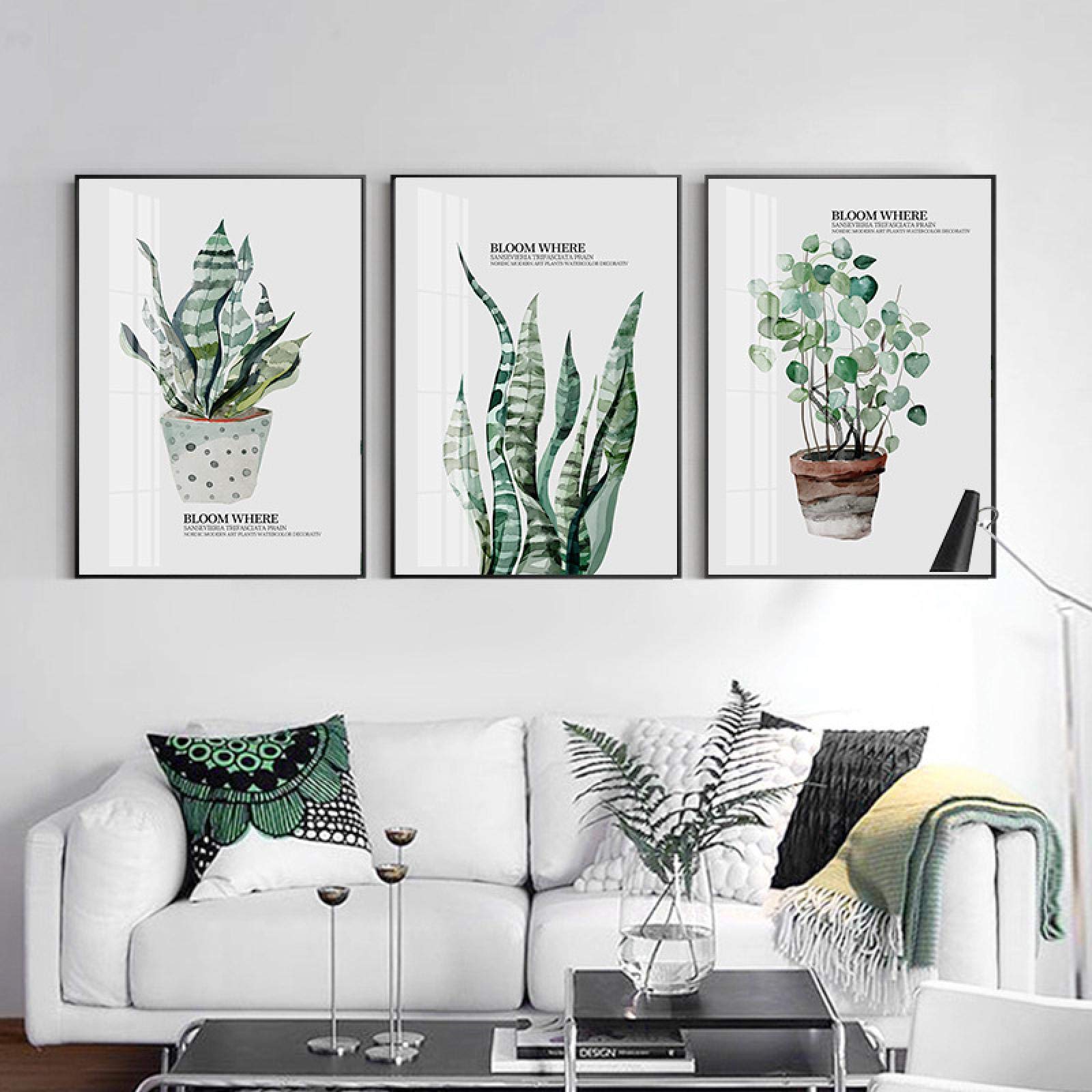 Impression toile peinture image moderne de haute précision triptyque 50x70 - 8