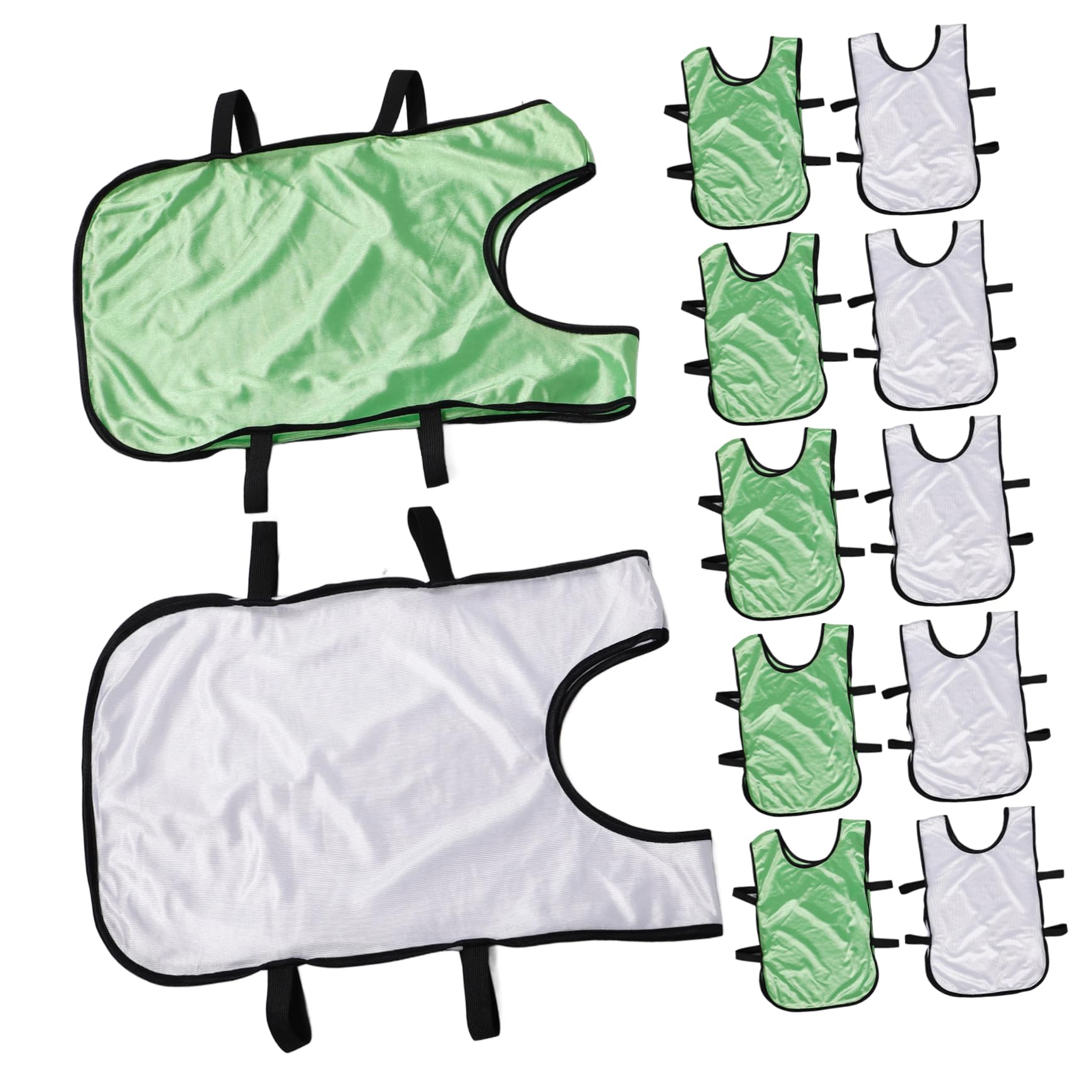 Sosoport 12pcs Lightweight Practice Vests for Football Basketball Breathable Mesh Pinnies Fluorescent Comfortable Fit for Adults for Team Training and Outdoor Activities