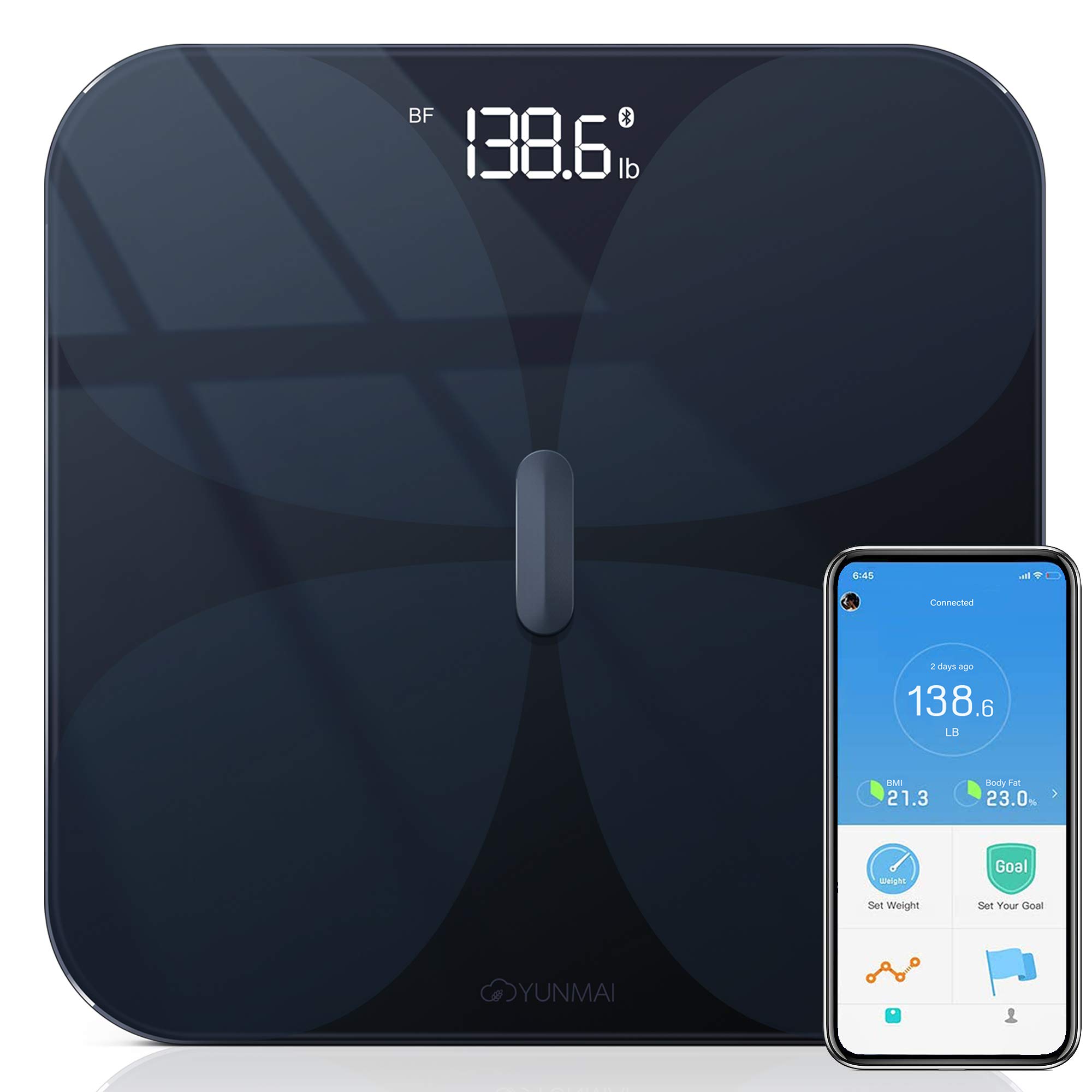 Buy Bluetooth Scale for Weight and Body Glass Top Accurate Body