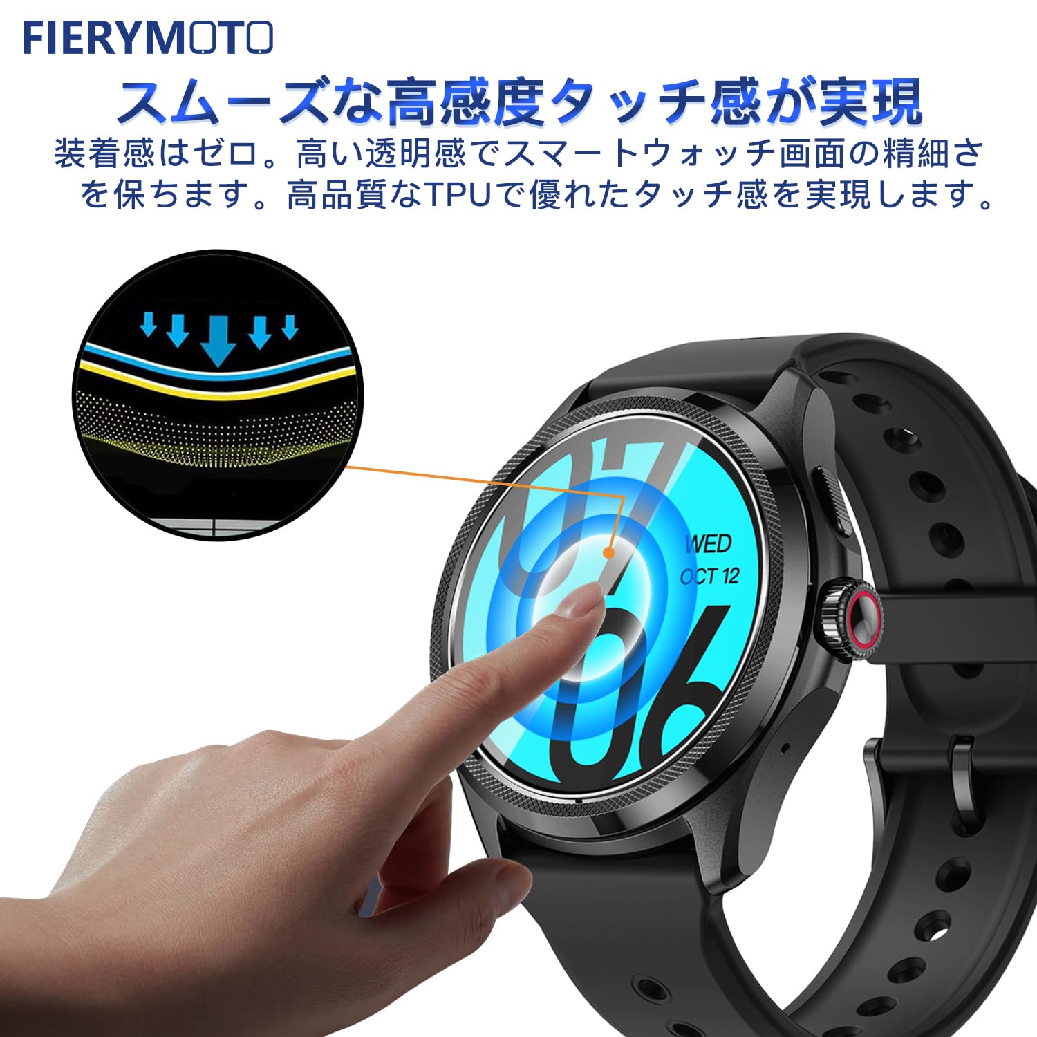 Amazon.co.jp: 【3枚セット 日本旭硝子製】 用 Ticwatch Pro 5 