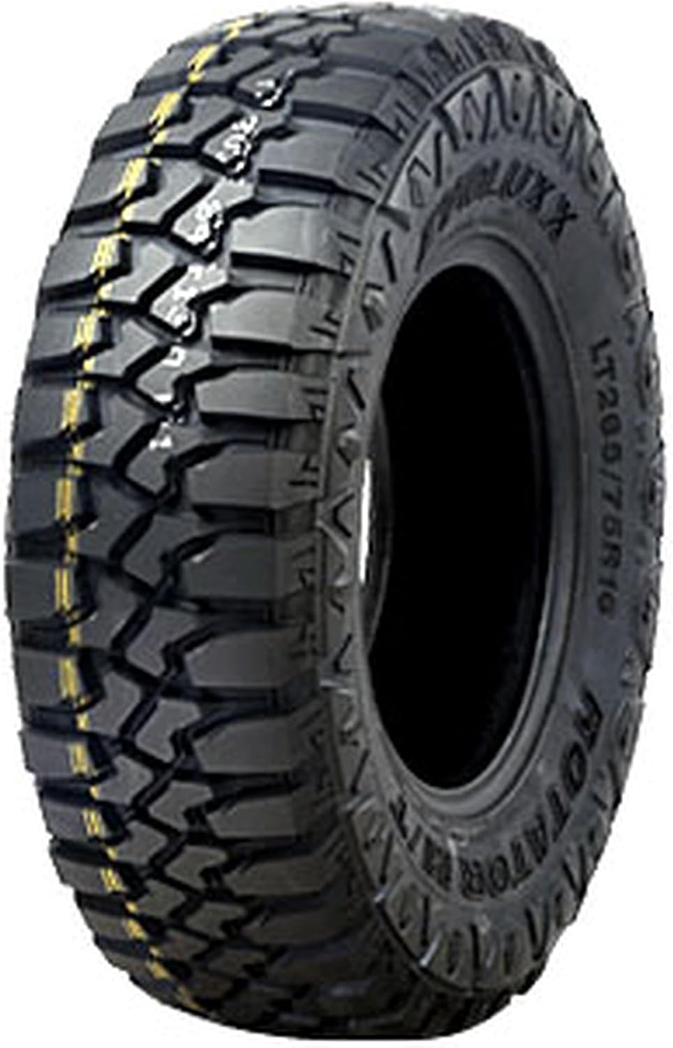 Evoluxx Rotator M/T Mud Off-Road Light Truck Radial Tire-33X12.50R20LT 33X12.50X20 33X12.50-20 119Q Load Range F Lrf 12-Ply Bsw Black Side Wall