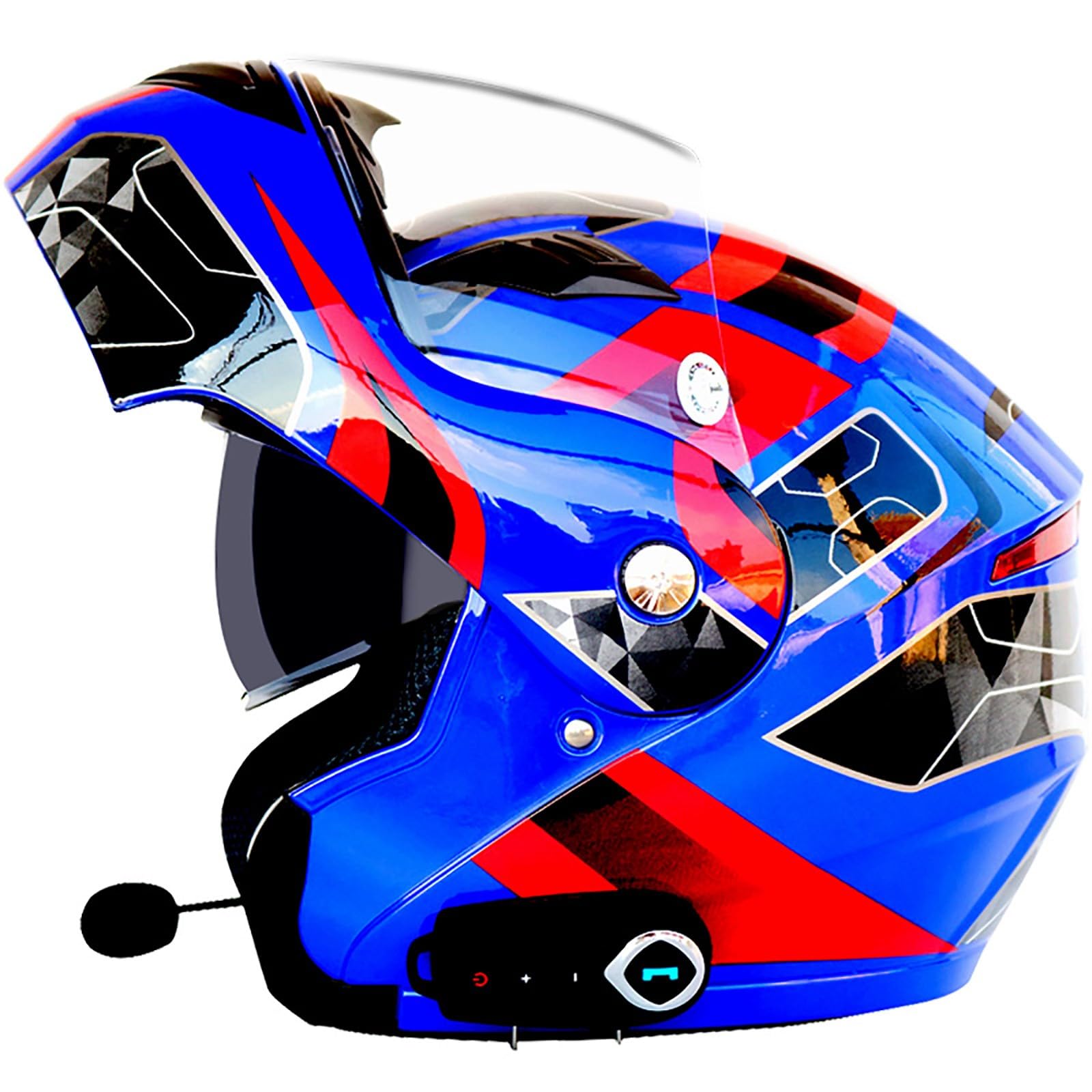 Modułowy składany kask motocyklowy, motocyklowy, składany, kask motocyklowy z interkomem, Bluetooth DOT / ECE