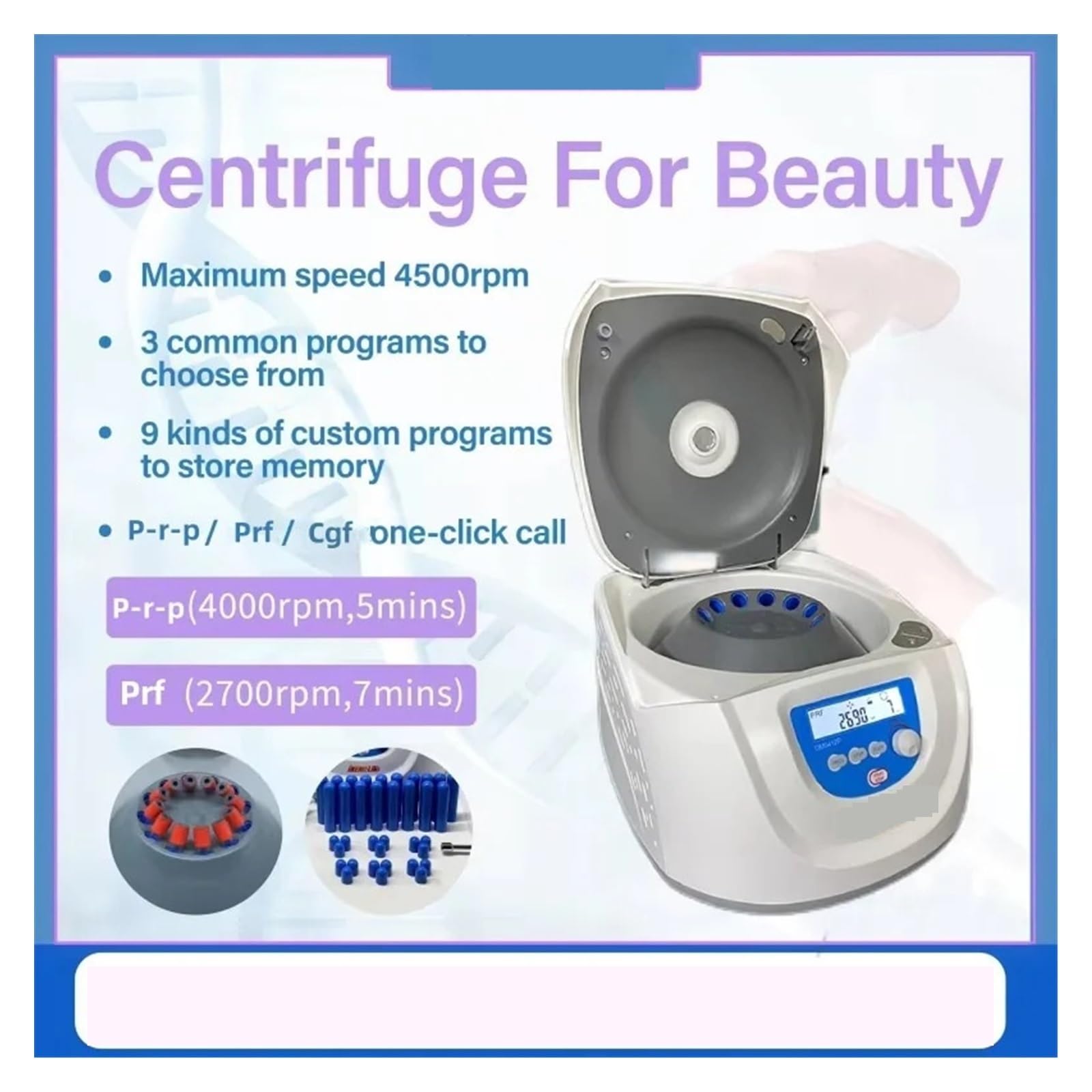 Tischzentrifuge, Niedriggeschwindigkeits-Zentrifugenmaschine Schönheitszentrifuge 4500 U/min Plasmazentrifuge 5 Ml 10 15 Zentrifugenröhrchen
