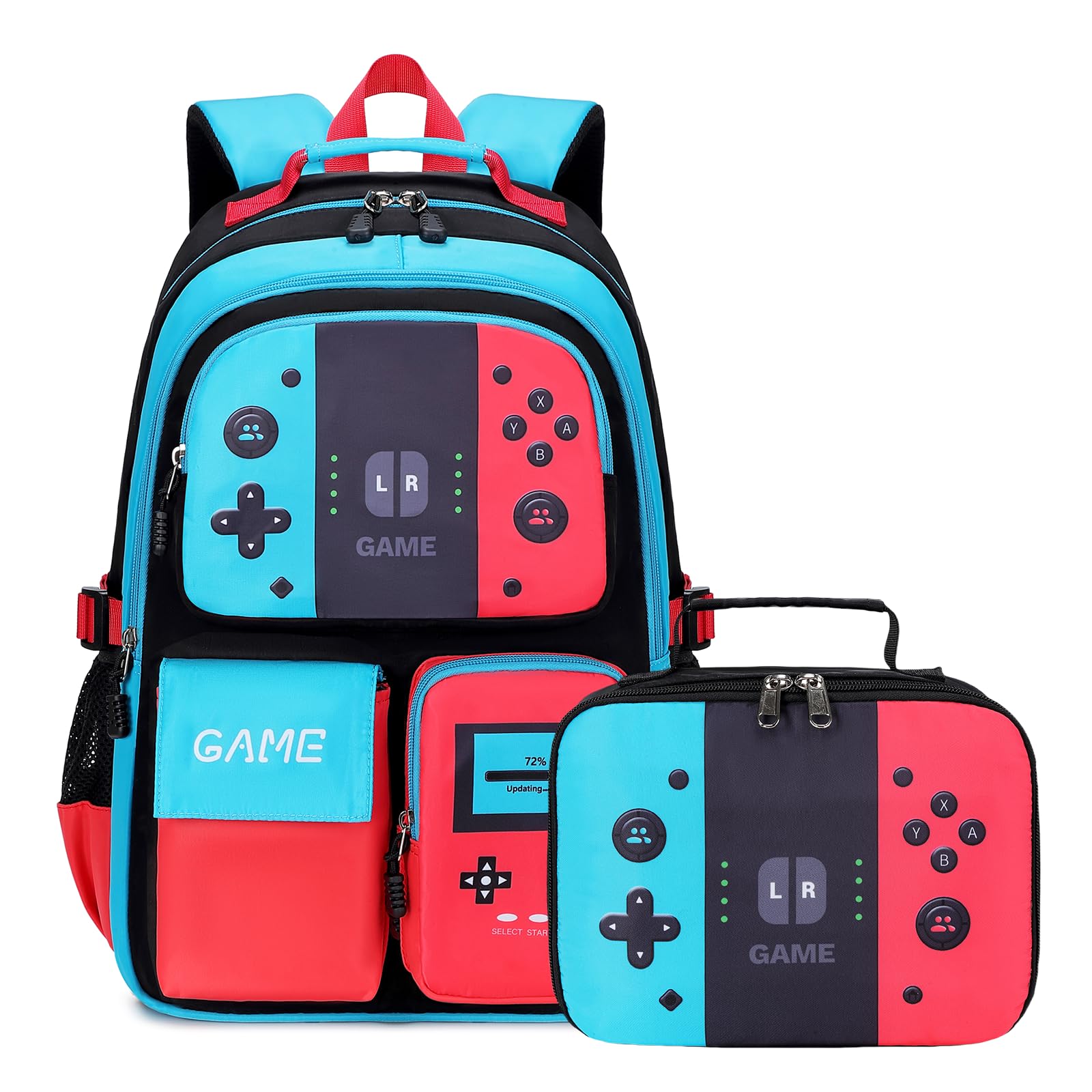 Boys Backpack Kids Bookbag Teens School Bag Luminous Game Large capacity bag