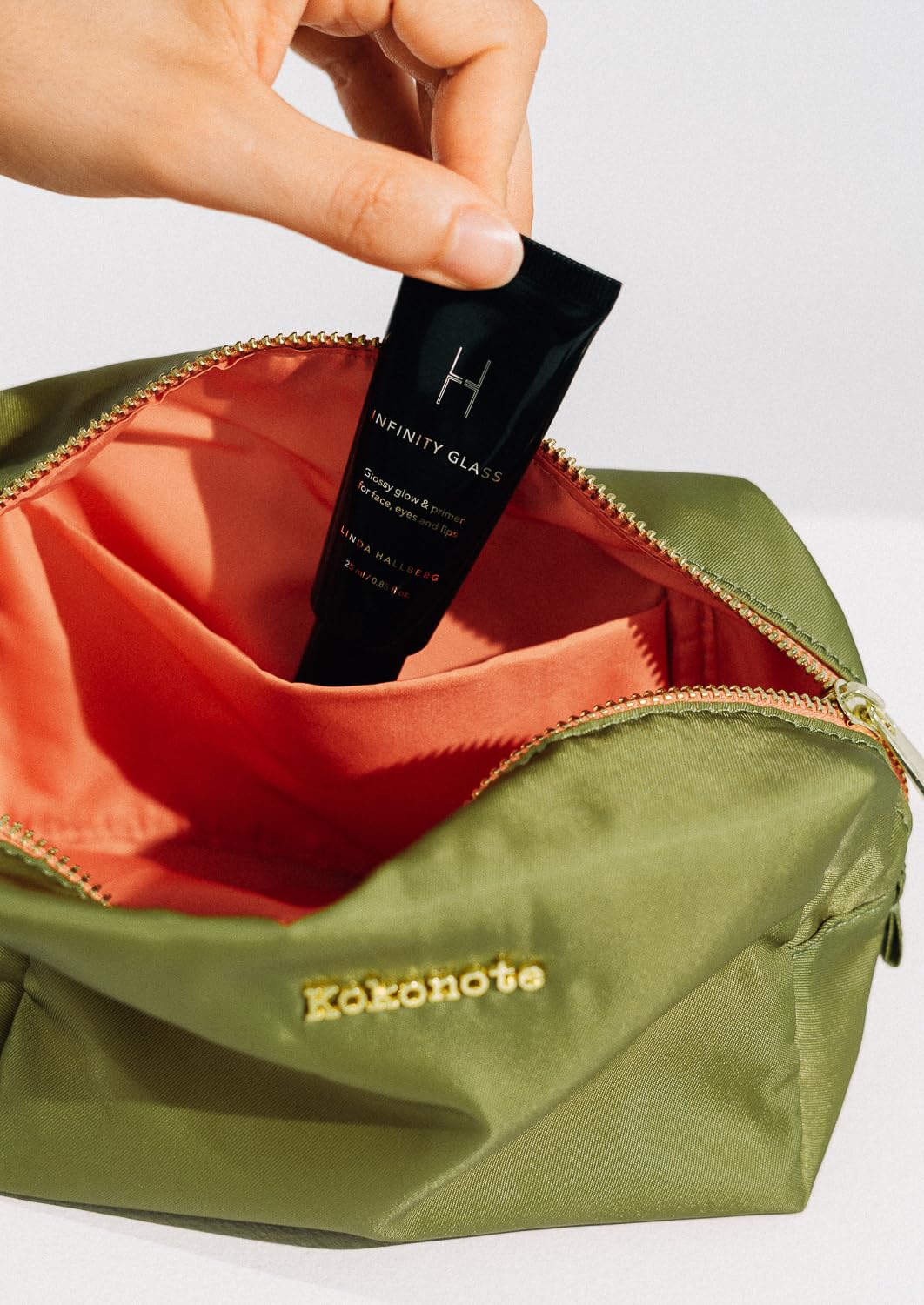 Kokonote Makeup Bag - Pesto Blossom, Green - Image 3