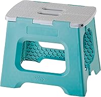 Vista 31 de Vigar Taburete plegable compacto, 10-1/2 pulgadas, ligero, capacidad de 330 libras, antideslizante taburete plegable, cuerpo de terrazo