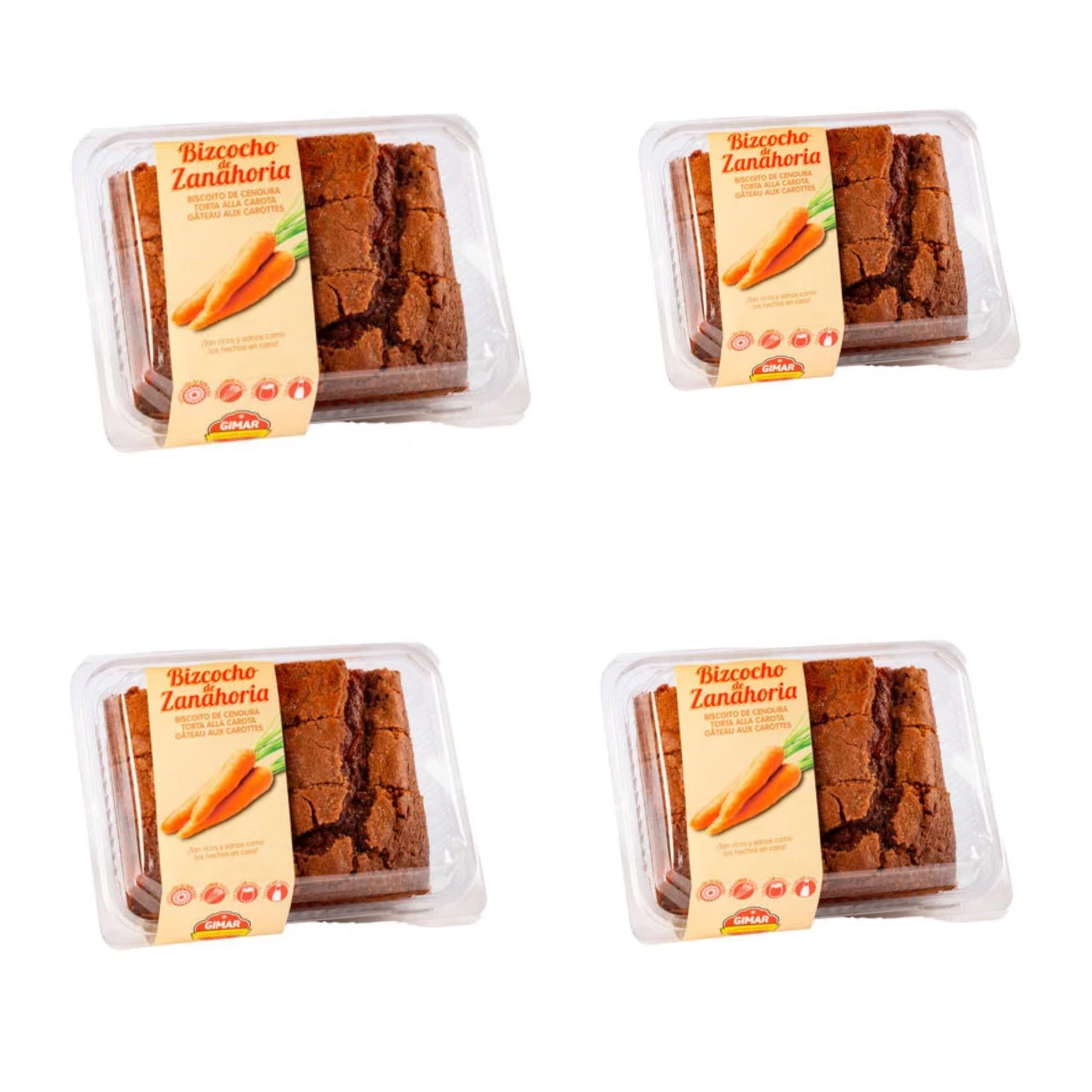 Bizcochos Surtidos Gimar Pack 4 Bizcochos: Bizcocho Nueces - Bizcocho Zanahoria - Bizcocho Manzana - Bizcocho Yogurt - Pack de 4 Bizcochos. — view 4