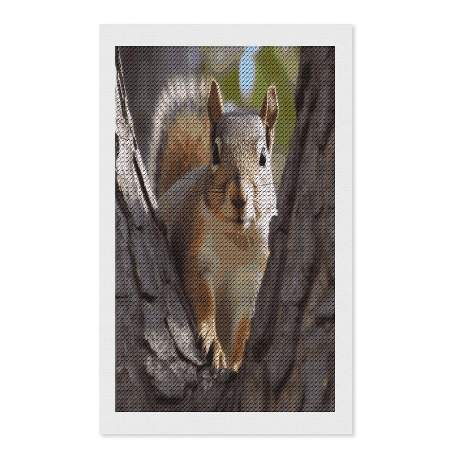 FekiLoot Squirrel in The Tree Diamond Painting Kits for Beginners DIY Diamond Art Kits for Adults Full Drill Round Diamond Dot Gem Art Painting Fun DIY Crafts for Home Kitchen Wall Decor Gift 12"x20"