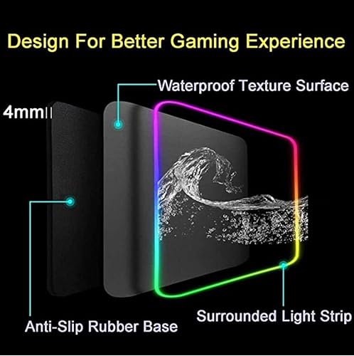 Miniatura 6 de Alfombrilla de ratón DrStone Anime grande LED para juegos alfombrilla de ratón para computadora alfombrilla de ratón RGB para mouse grande para