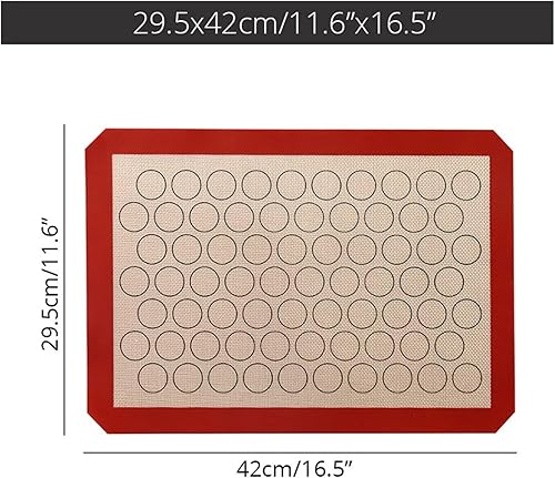 Miniatura 2 de Baking Mat For Bake Pans MacaroonPastryCookie Making Nonstick Baking Mats (Color  Wine Red Macaron)