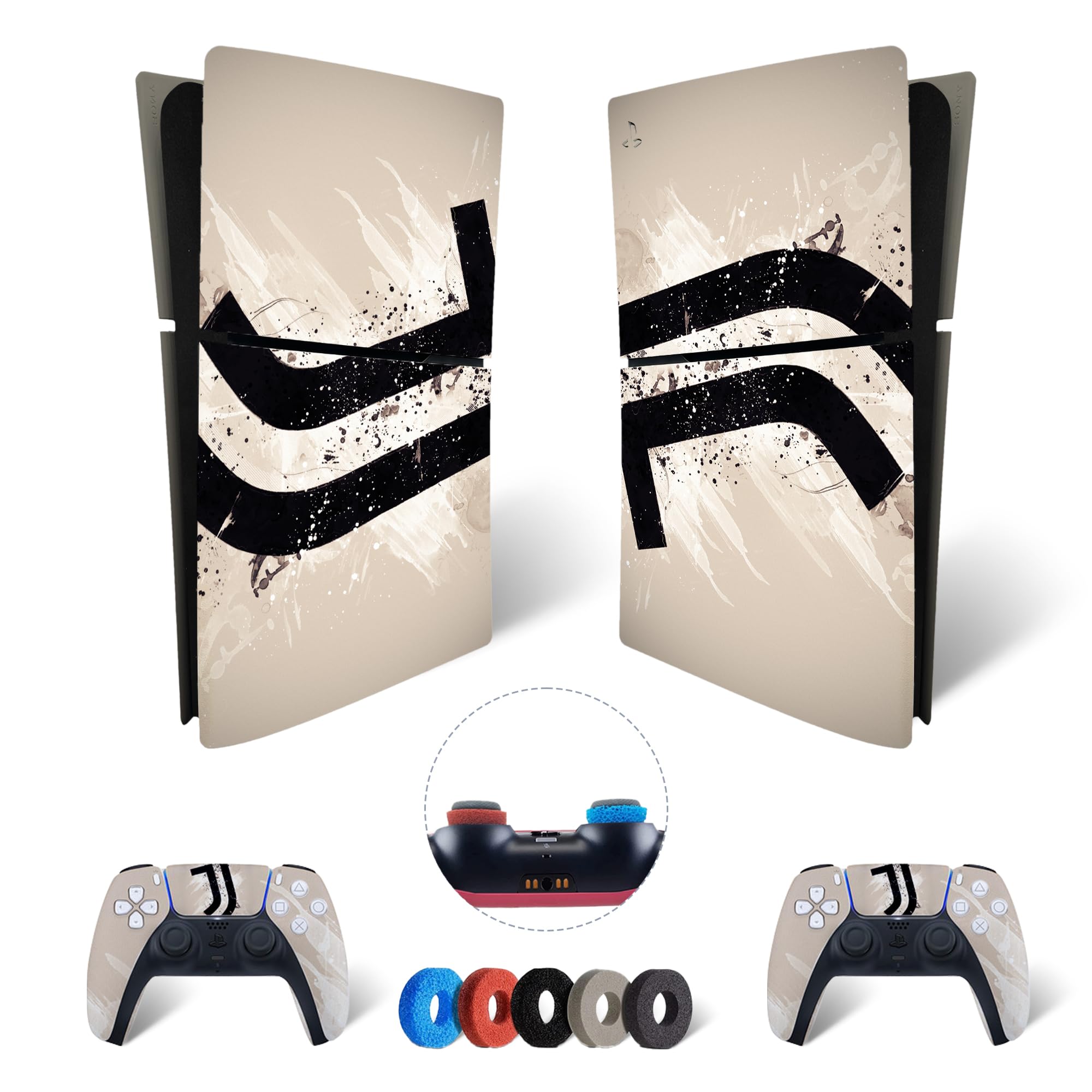Kit de vinilos Extra Resistentes MaD Vision® para PlayStation 5 (PS5) Digital| Set de vinilos Mate para Consola + 2 mandos - para Anime|Rubber|Zoro|Nami Diseño — view 25