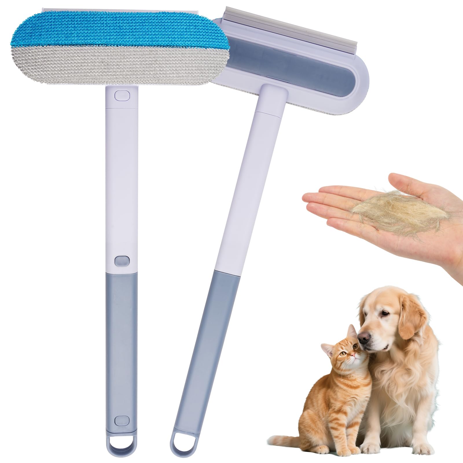 1 strumento per la rimozione dei peli di animali domestici, spazzola multifunzionale per capelli, 45 cm, estensibile e riutilizzabile, per rimuovere i peli di cani e gatti, per divano, mobili, tappeti