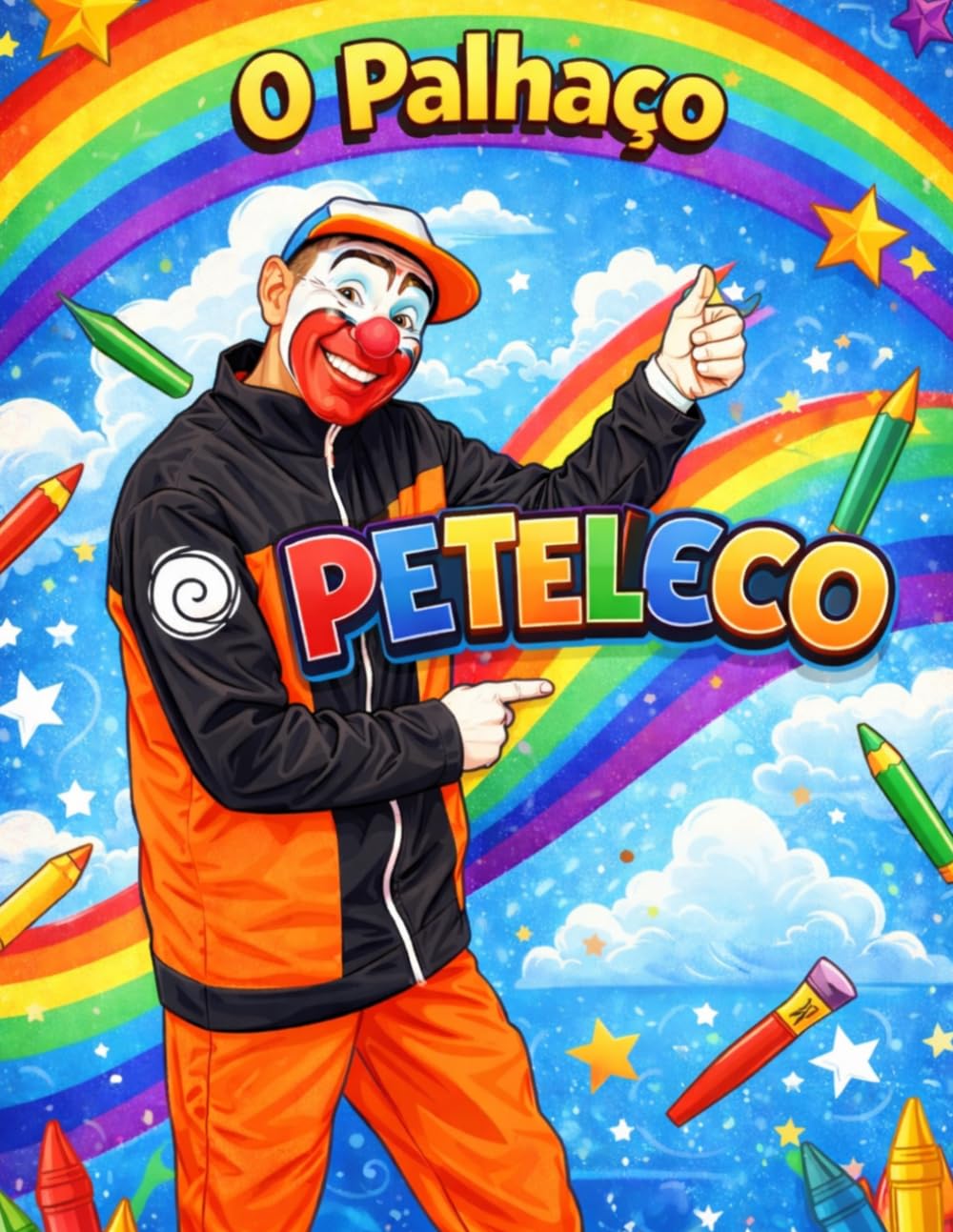 O Palhaço Peteleco: Livro de Colorir Infantil: Diversão, criatividade e atividades para crianças desenvolverem a imaginação