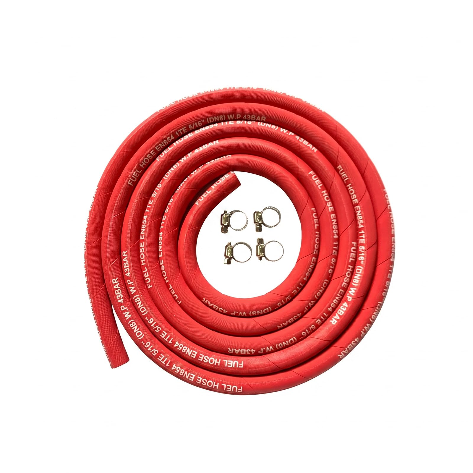 10FT Fuel Line 5/16" IN,5AN 8MM,2.8Mpa 400PSI,Fuel Systems Tube Hose,Red