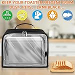 Toaster Cover with Base for 2 Slice Wide Slot,Toaster Cover with Aluminum Foil Lining Compatible with Cuisinart/BELLA/Black and Decker 2 Slice Toaster,Cover only
