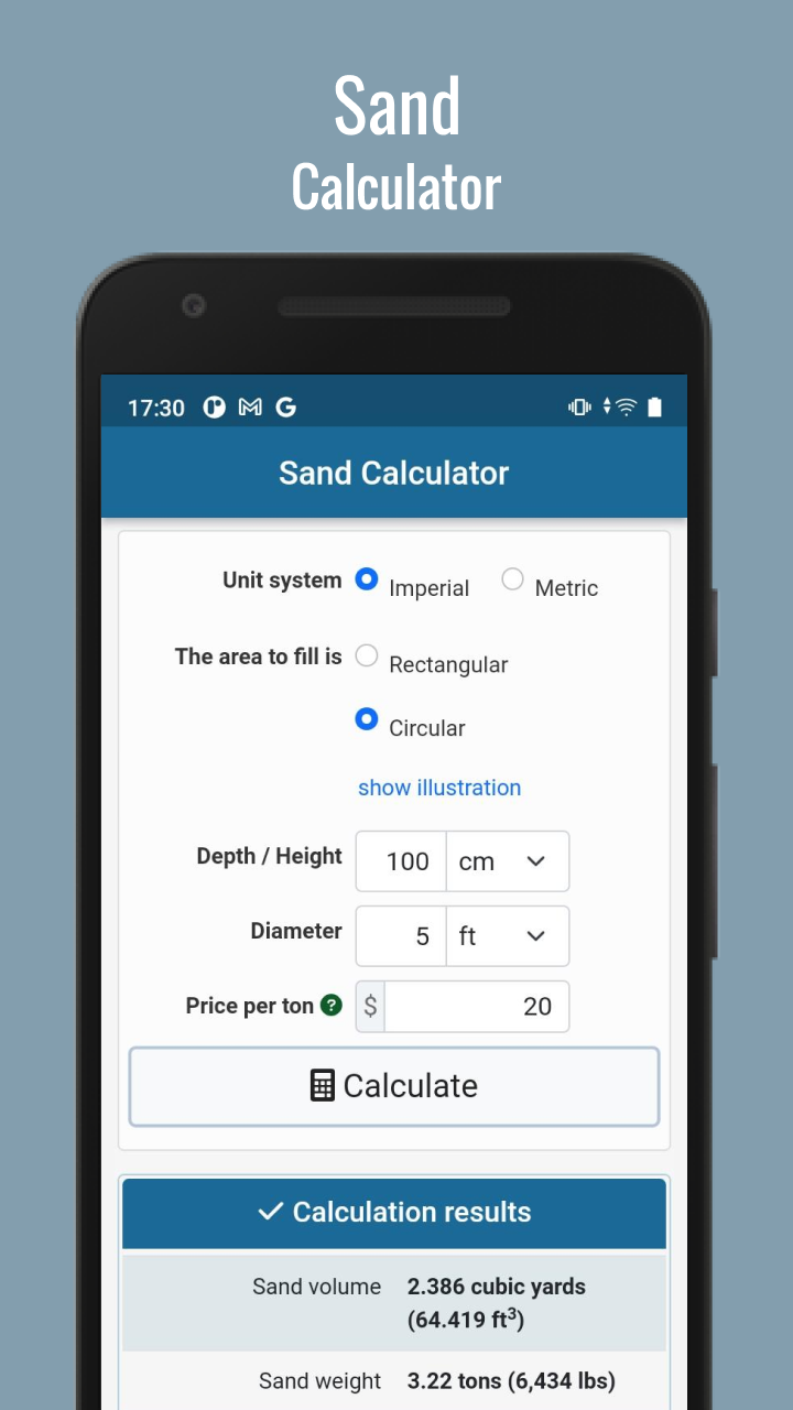 Sand Calculator App on Amazon Appstore