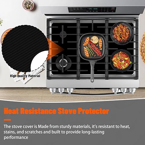 Miniatura 4 de Fundas protectoras de repuesto para estufa de gas, protectores de repuesto para estufa de gas Samsung, revestimientos antiadherentes para horno,
