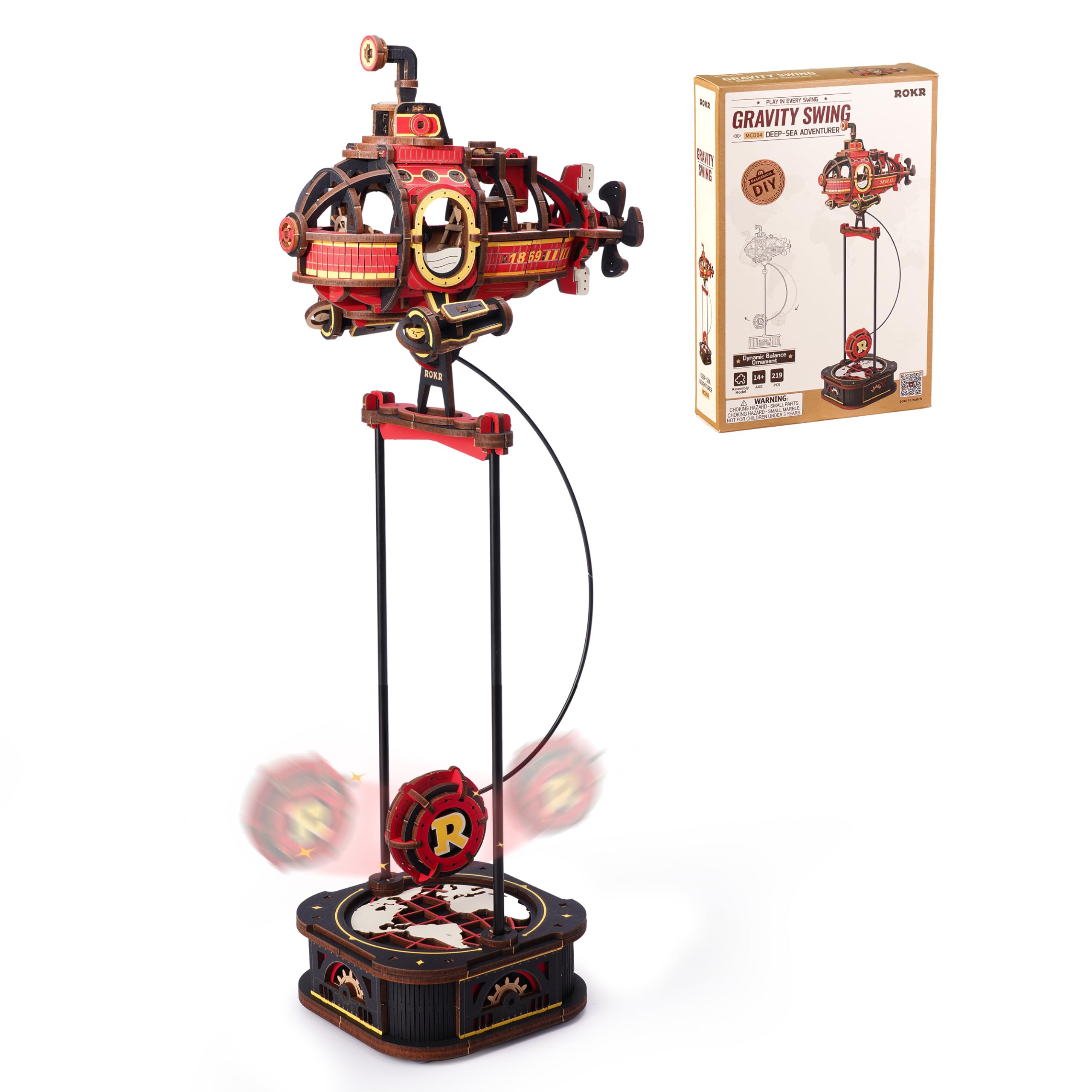 ROKR Road Tripper Balance Toy MCD03 3D Wooden Puzzle Gravity Swing Series Model Kit For Adults & Teenagers - Retro Van Craft Set Gift Idea - View #8