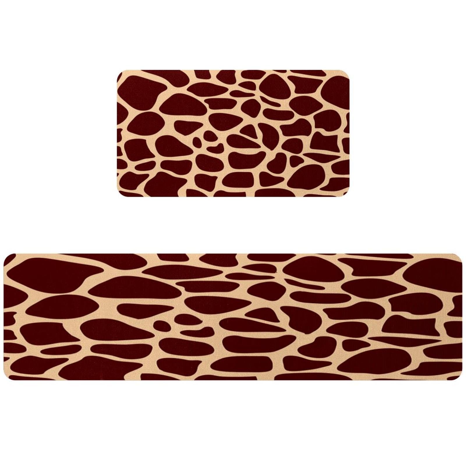 Tapis de cuisine motifs animaux lot de 2 parfaits pour la buanderie et l'entrée
