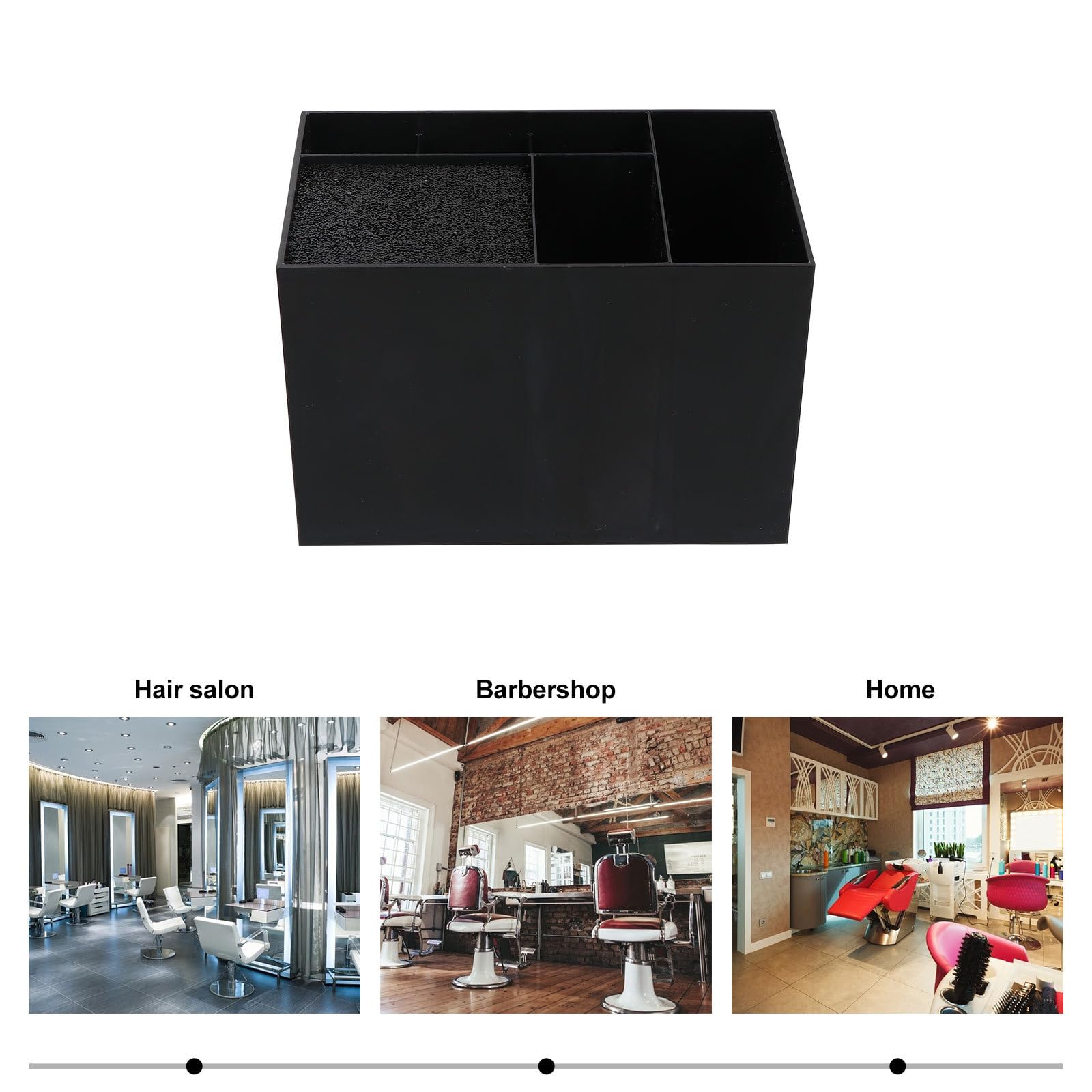 Hohopeti Organizer Professionale per Parrucchiere con Supporto Stabile per Pettini e Forbici Porta Accessori da Salone per Capelli Salvaspazio e Pratico per Attrezzi da Styling