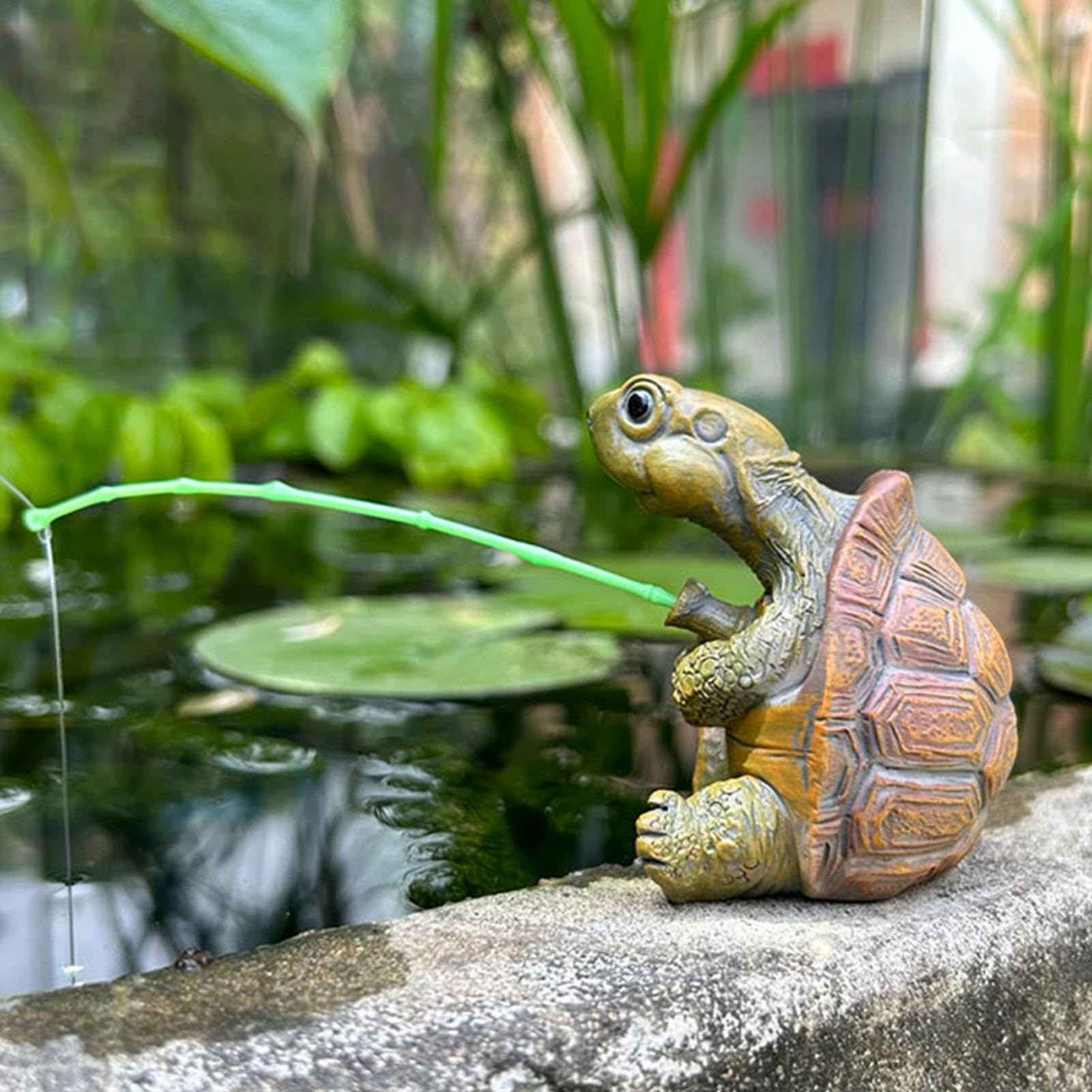 Sculpture De Tortue Et De Grenouilles Mignonnes, Résine, Décoration De Jardin à La Maison, Statue D'animal Pour La Salle De Fête, Décor De Jardin, Cadeau Drôle