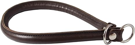 Rolled leather choke collar Clearance