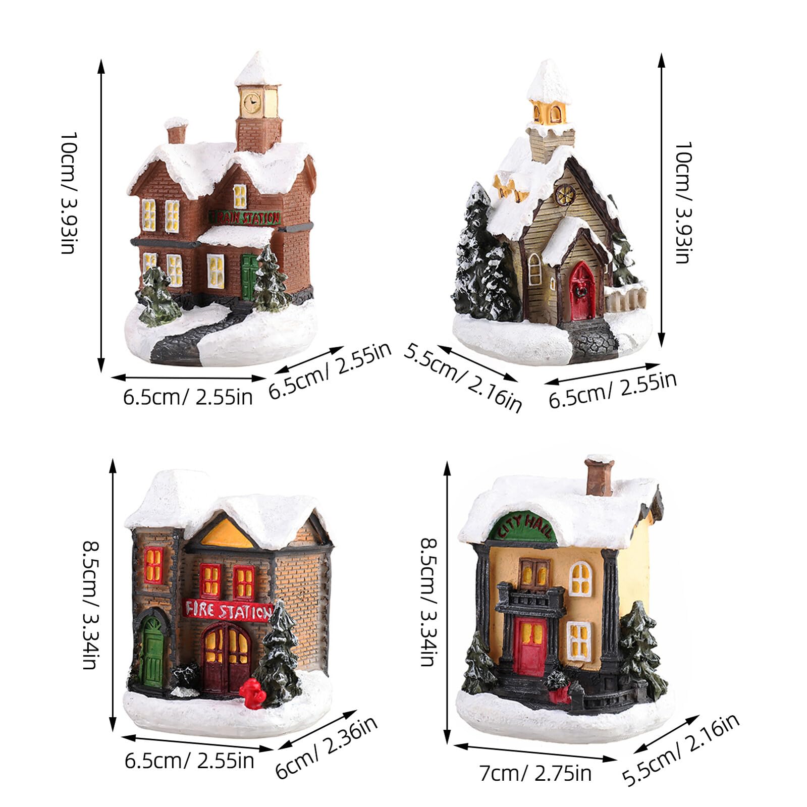 NUOBESTY Adorno Navideño de Resina Luz para Decoración de Casa Pequeña Iluminación Cálida para Escritorio y Fiesta Accesorio Decorativo Seguro para Varios Estilos