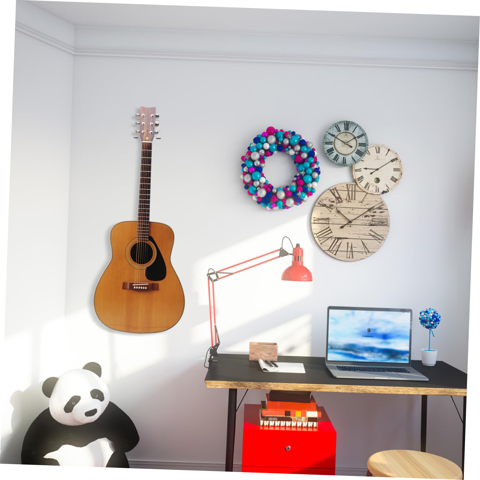Toyvian 9 zestawów stojaków na gitarę banjo, uchwyt ścienny na gitarę, wieszak na gitarę, wieszak wystawowy, wieszak na ubrania, uchwyt ścienny, uchwyt na gitarę, uchwyt na skrzypce, podłączenie