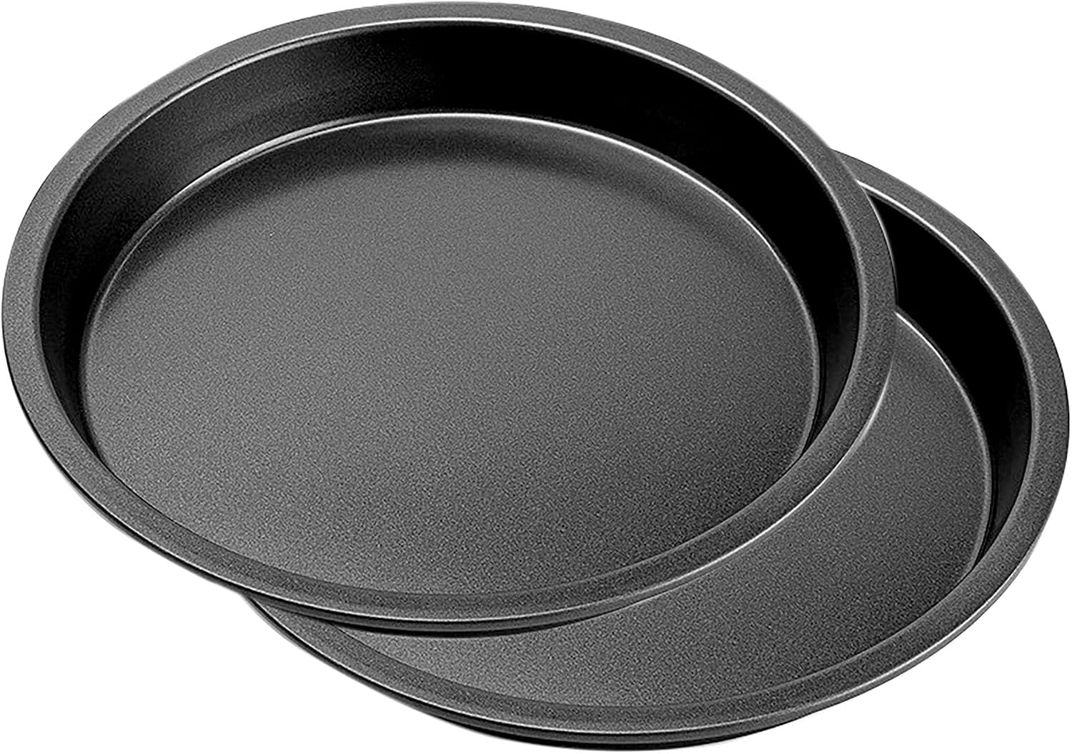 Pizza Pan, 6.5 Inch Round Black Iron Skillet with Nonstick Coating for Cooking and Baking Pizza, Cookie, Roast Meat, Baking Cake, Bread and other Foods (6 inch)